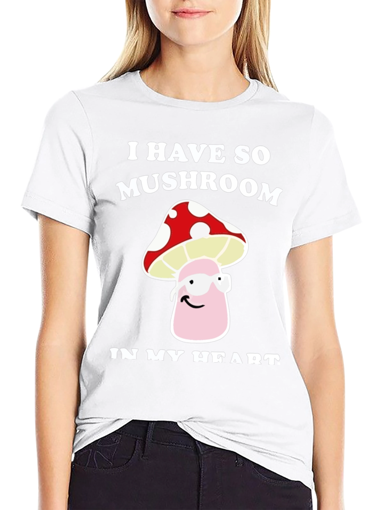 Mushroom Heart T-Shirt - Funny Graphic Tee