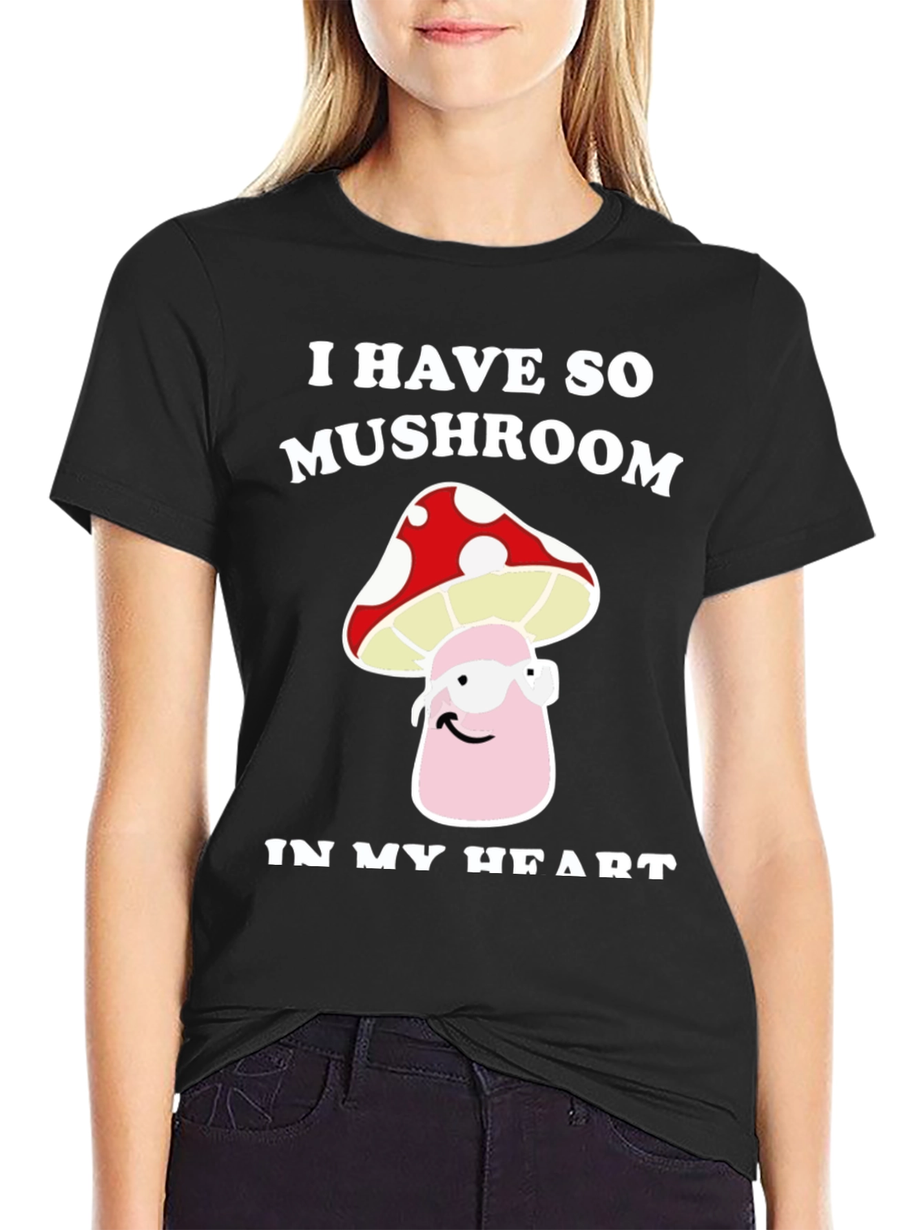 Mushroom Heart T-Shirt - Funny Graphic Tee