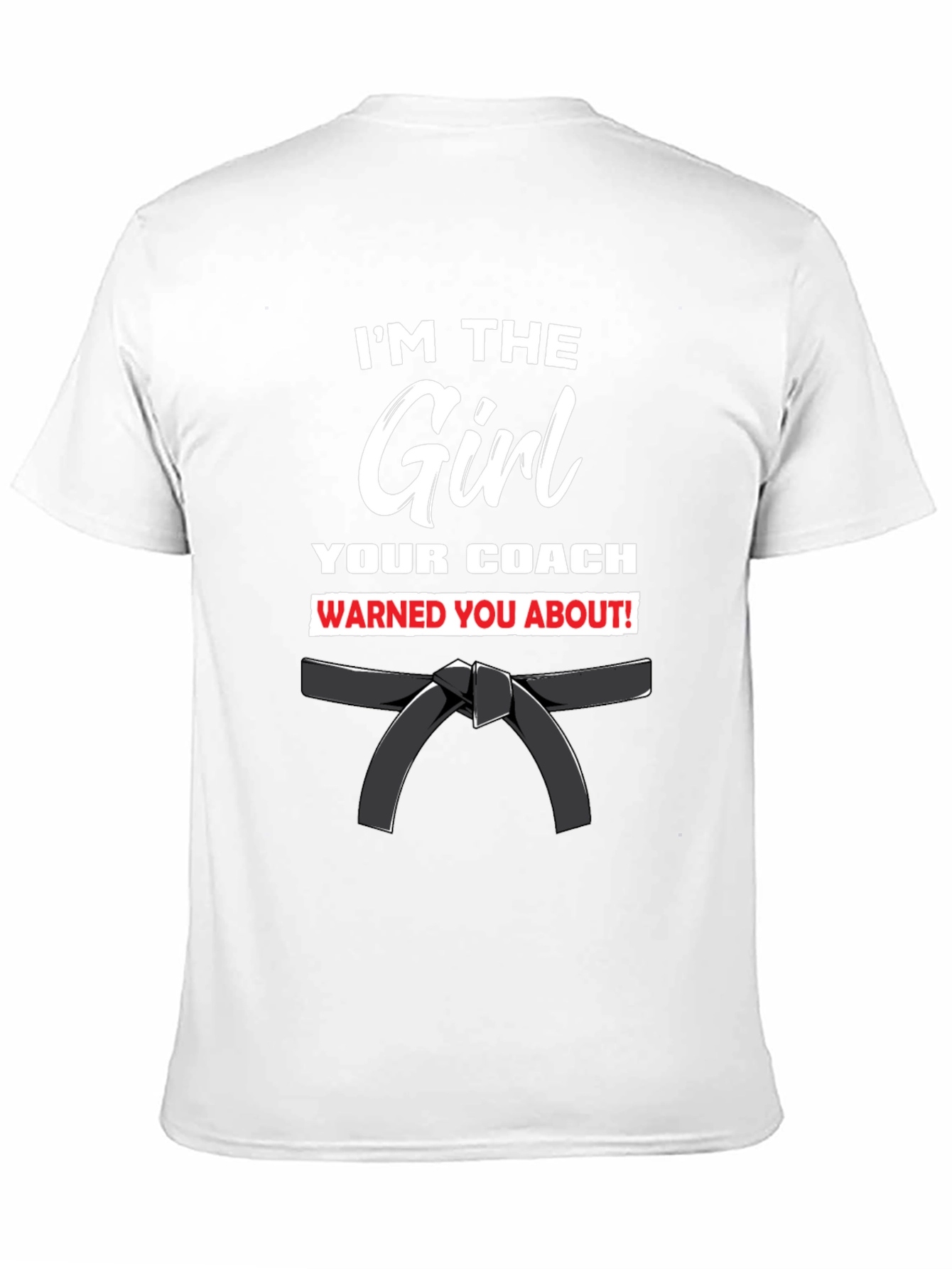 Girl Coach Martial Arts Black Belt T-Shirt