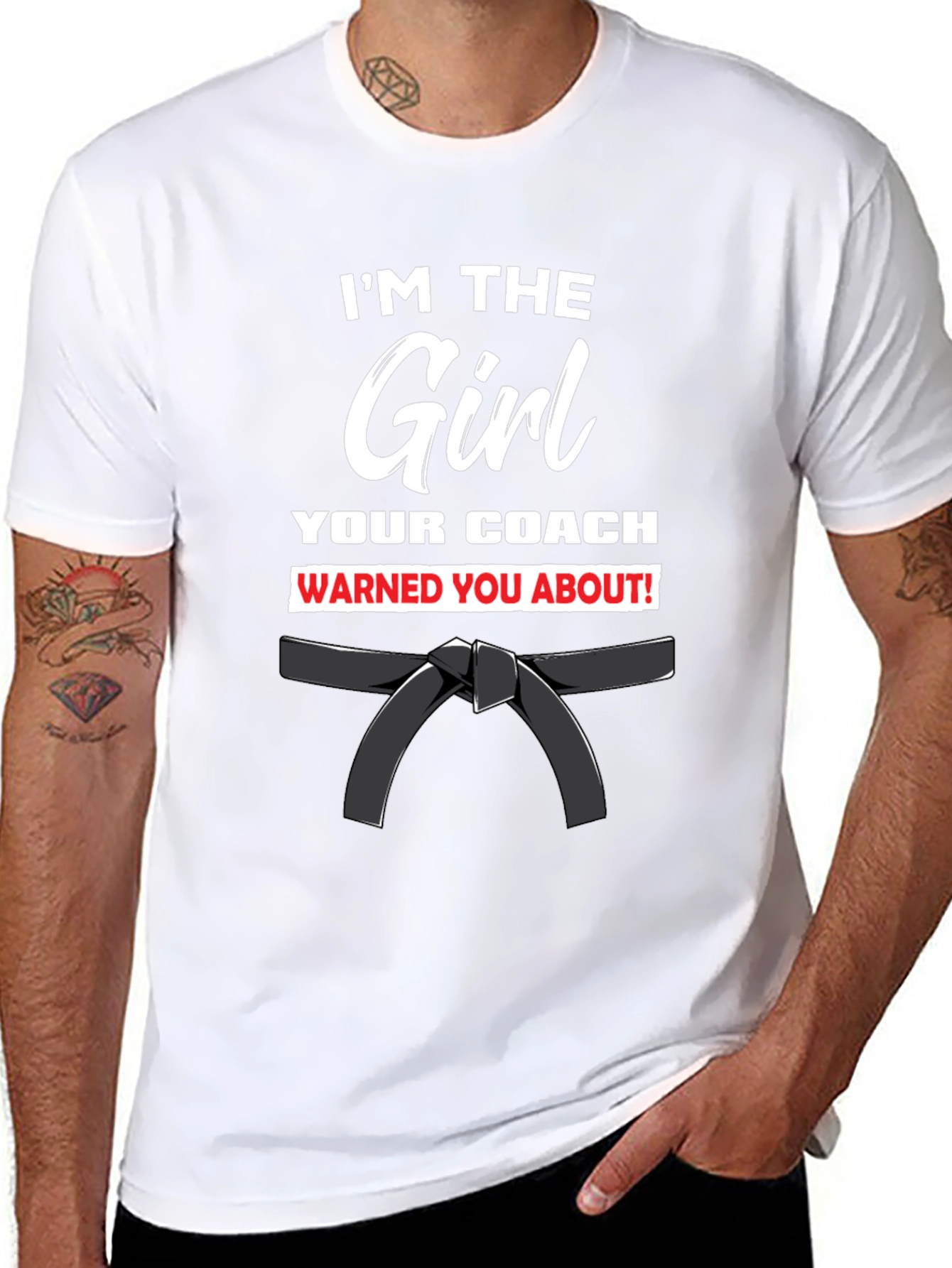 Girl Coach Martial Arts Black Belt T-Shirt