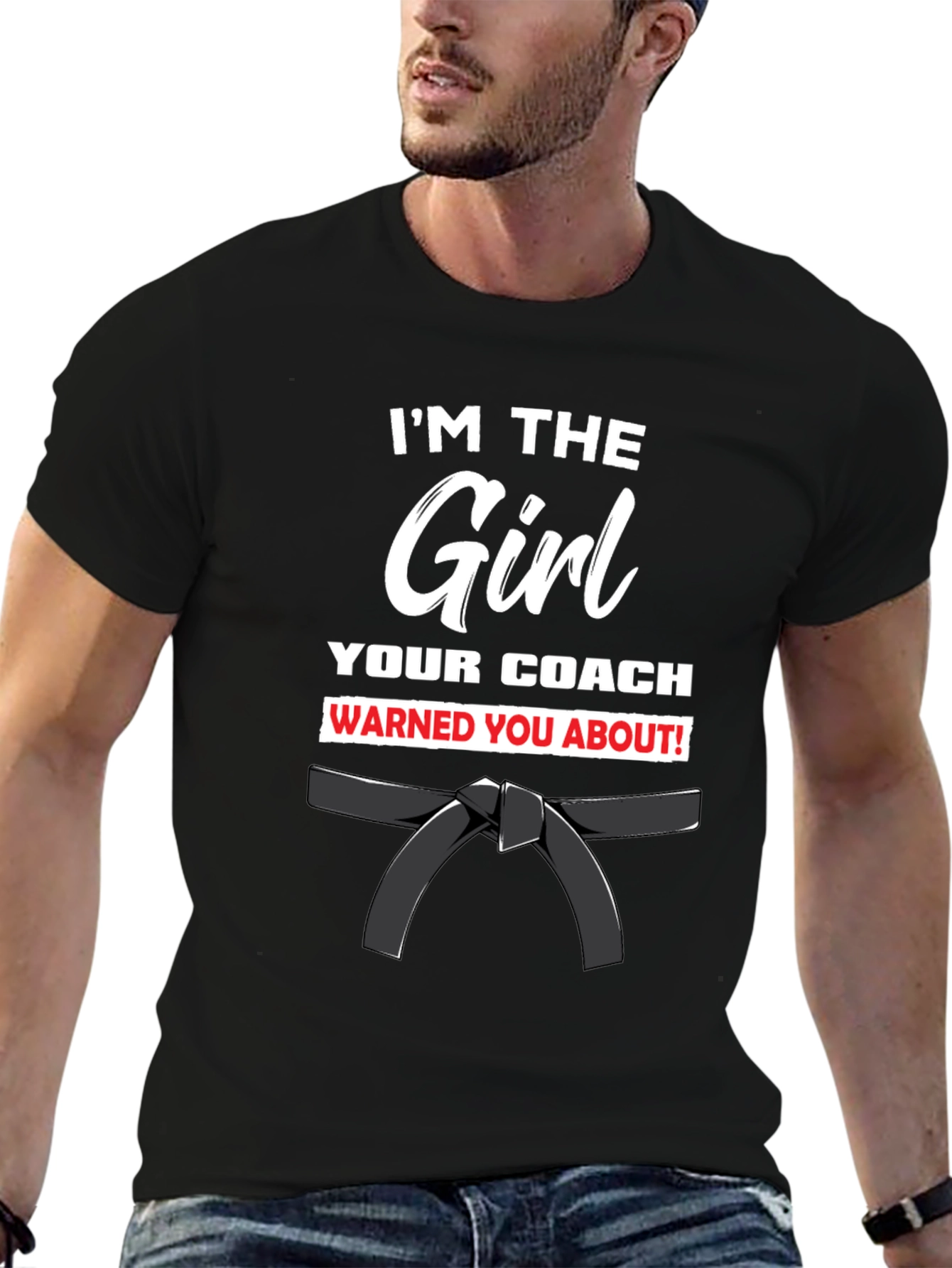 Girl Coach Martial Arts Black Belt T-Shirt