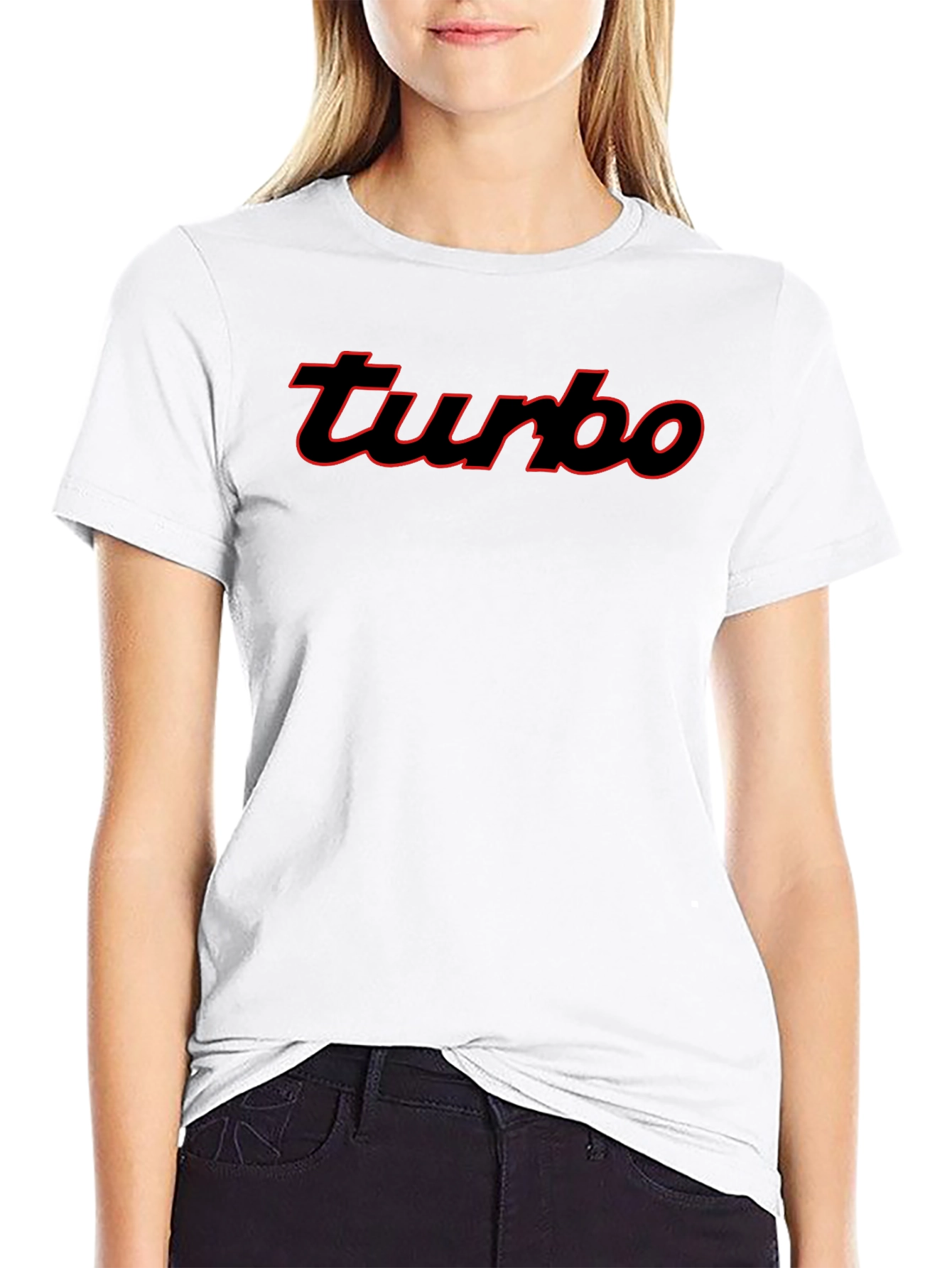Turbo Graphic Tee - Black Cotton Short Sleeve
