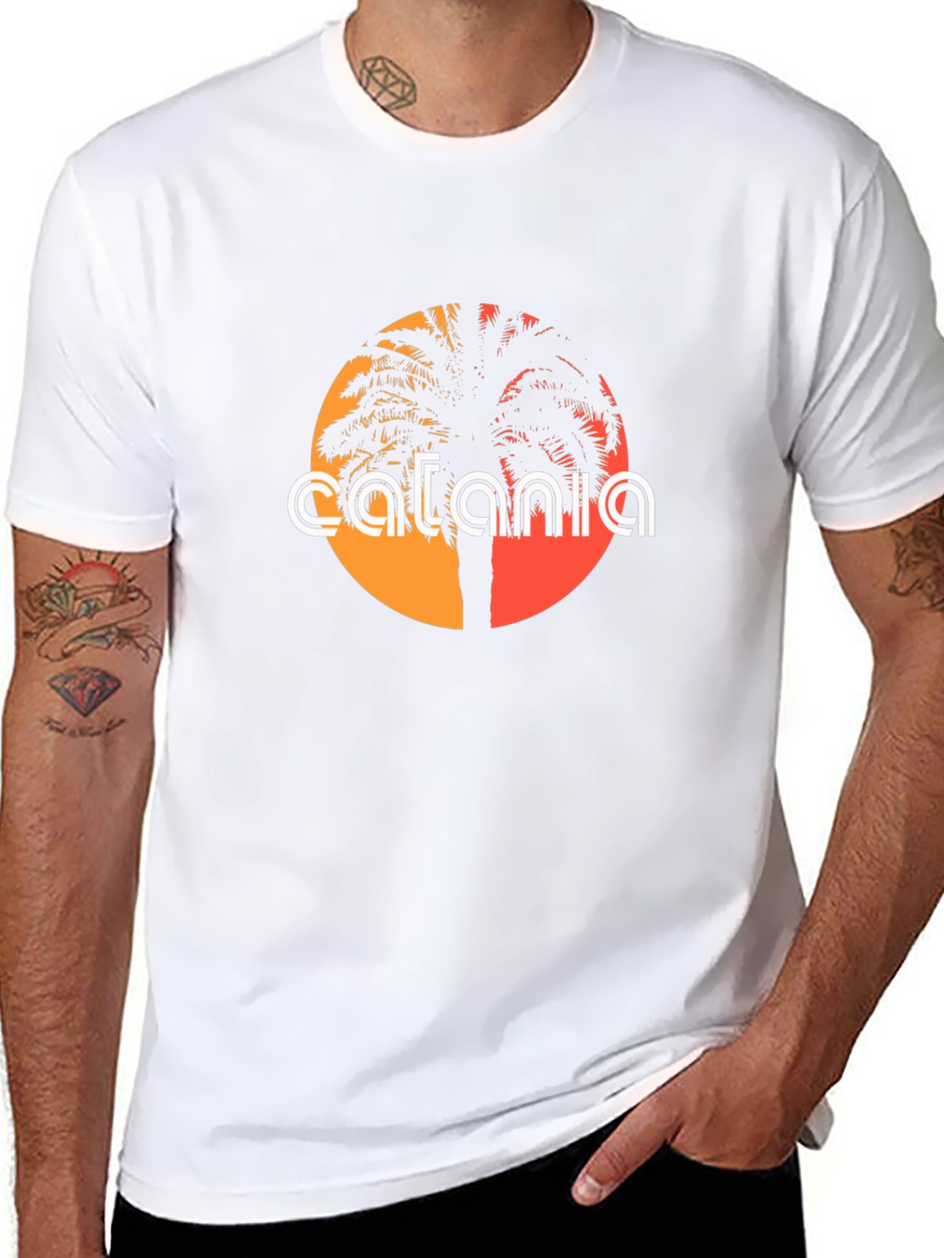 Catania Palm Tree Graphic T-Shirt