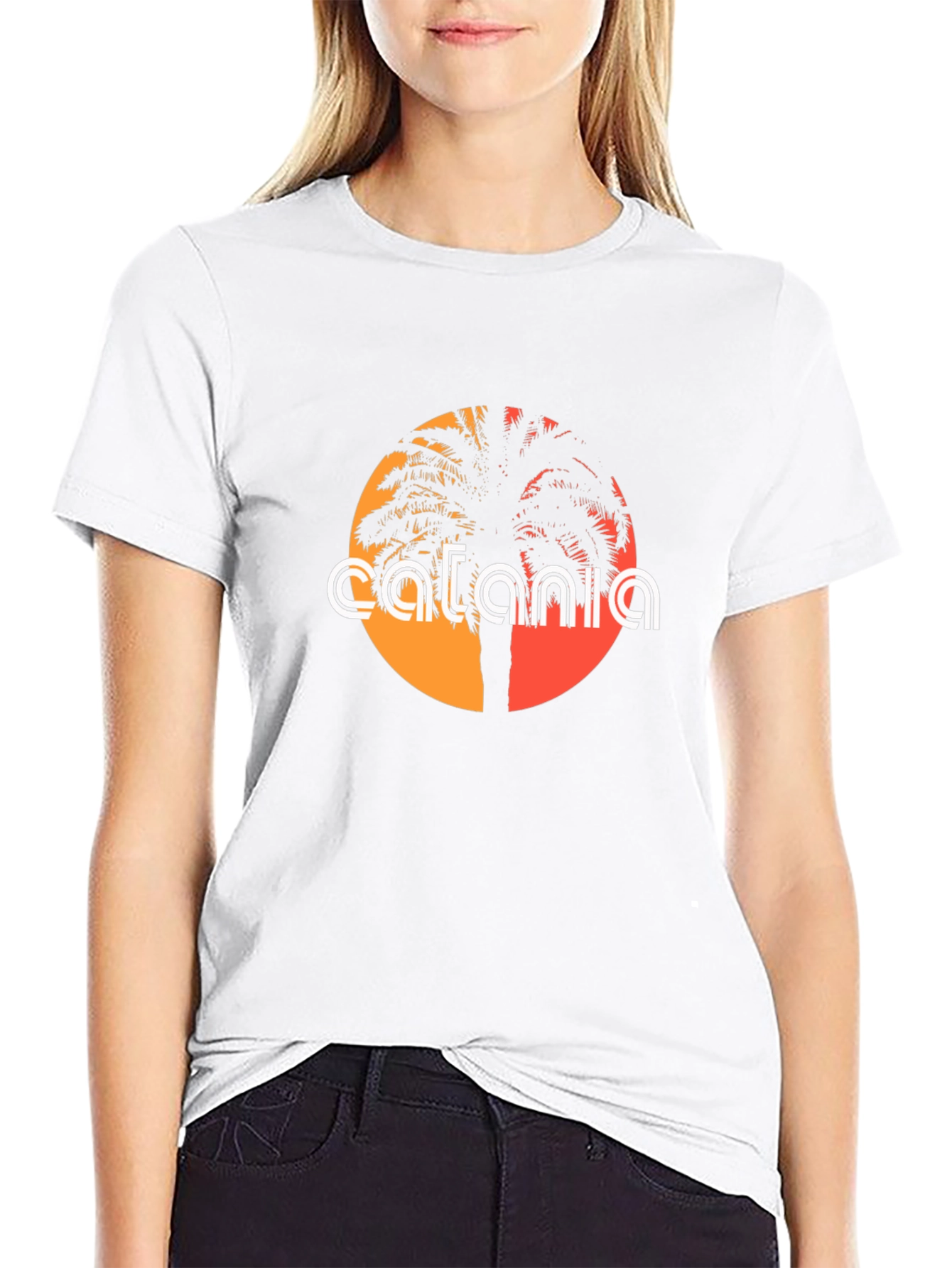 Catania Palm Tree Graphic T-Shirt