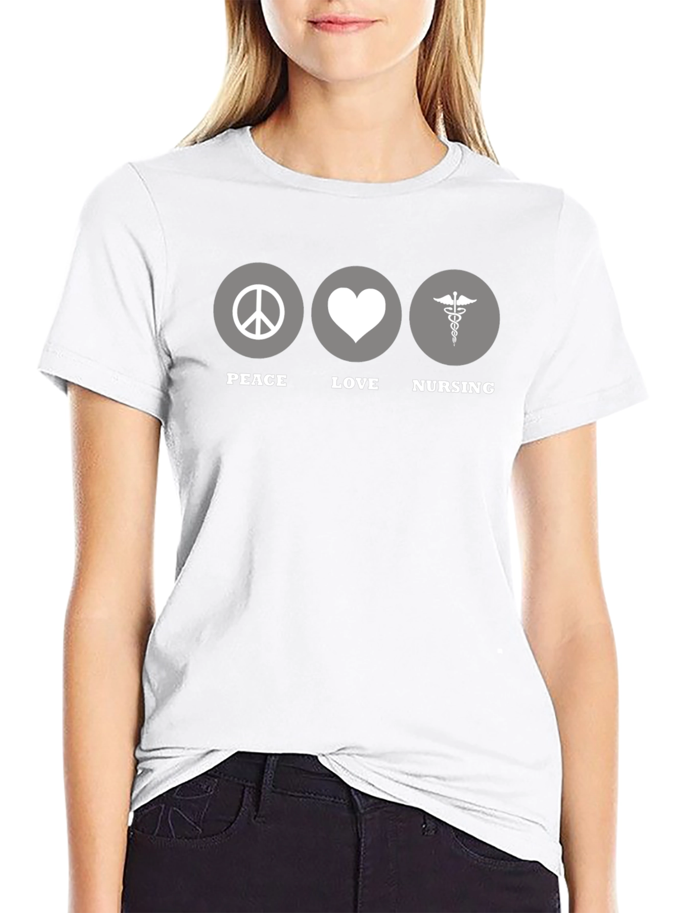 Peace Love Nursing T-Shirt - Unisex Healthcare Apparel