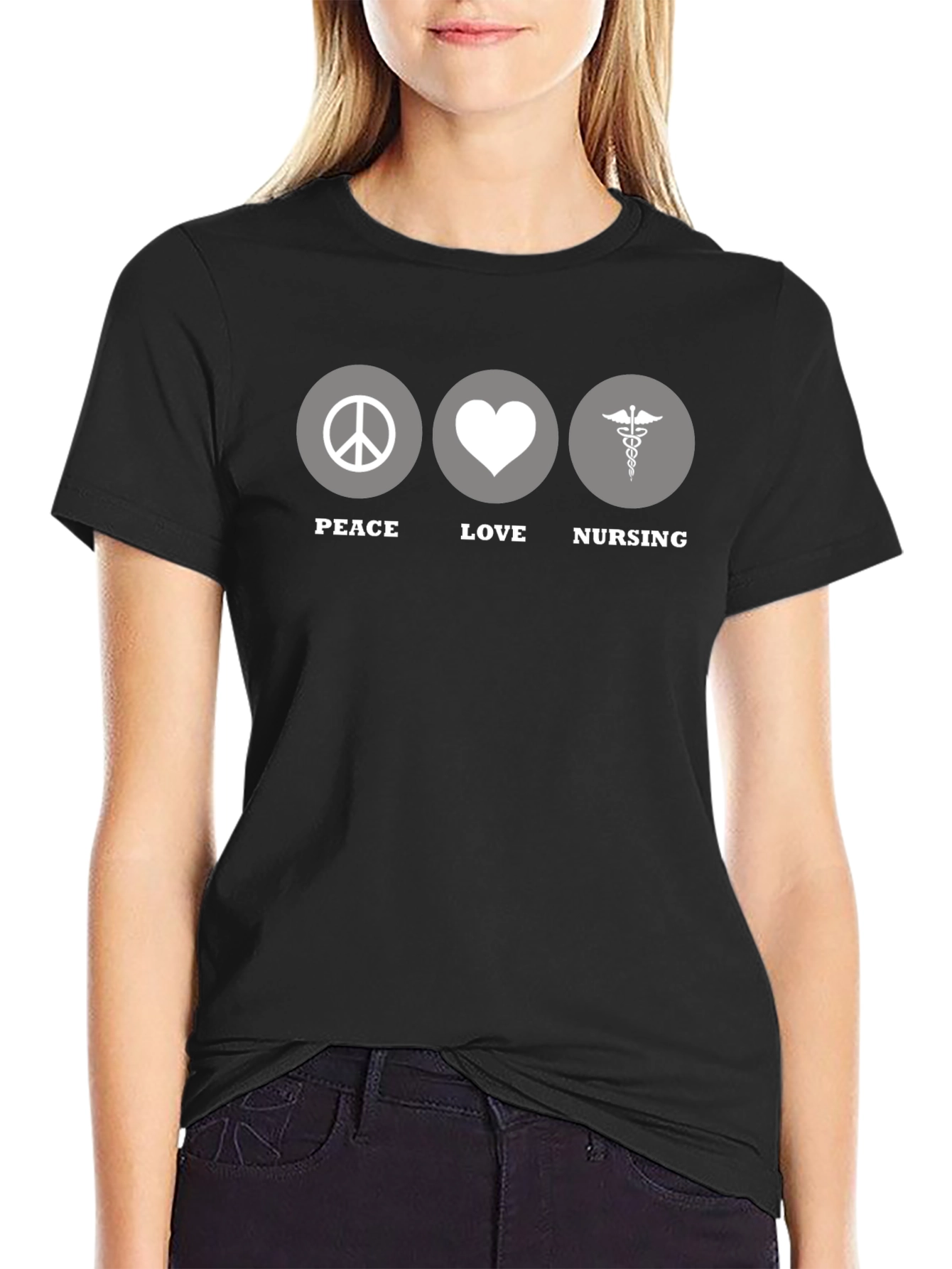 Peace Love Nursing T-Shirt - Unisex Healthcare Apparel