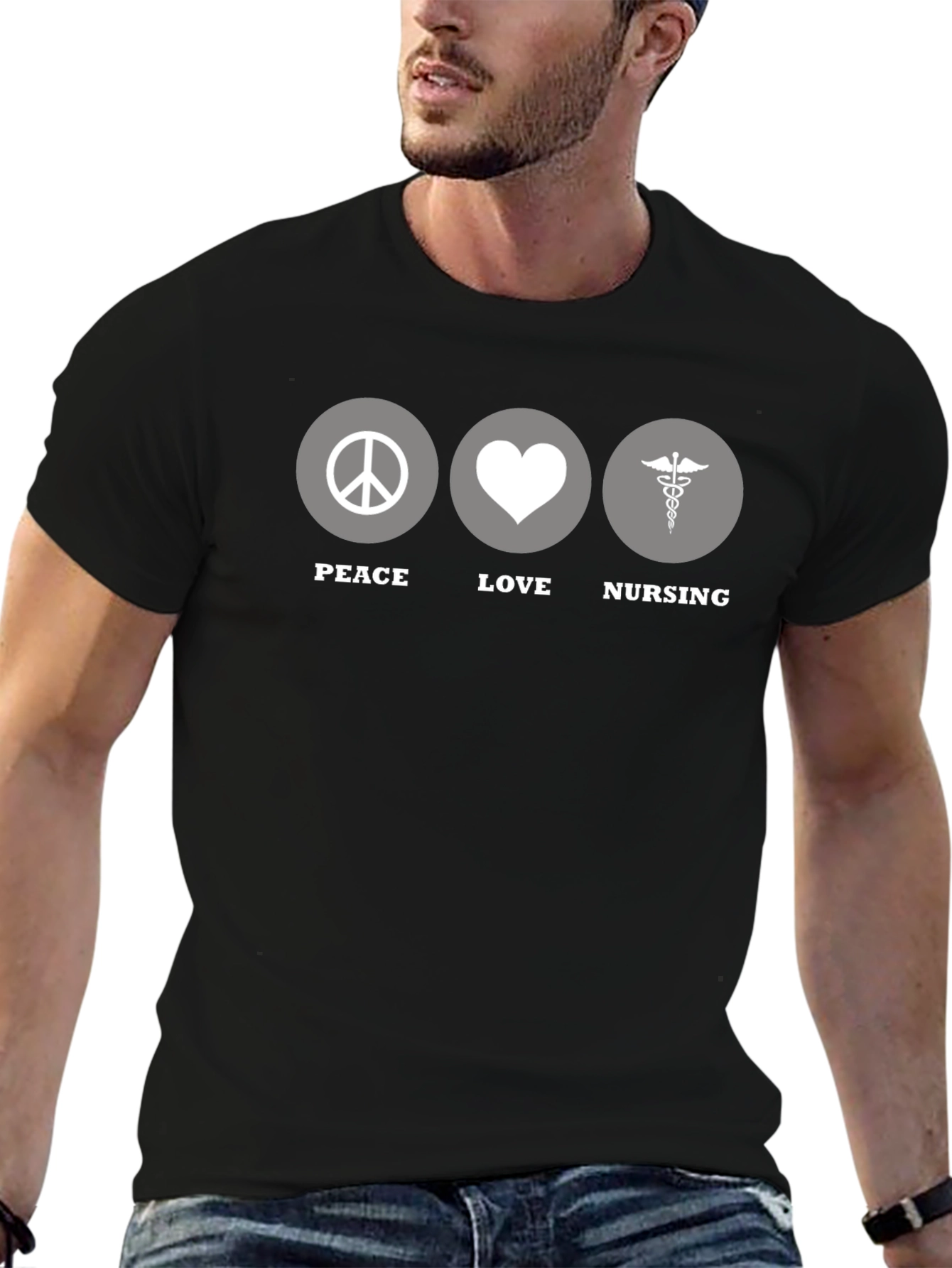 Peace Love Nursing T-Shirt - Unisex Healthcare Apparel