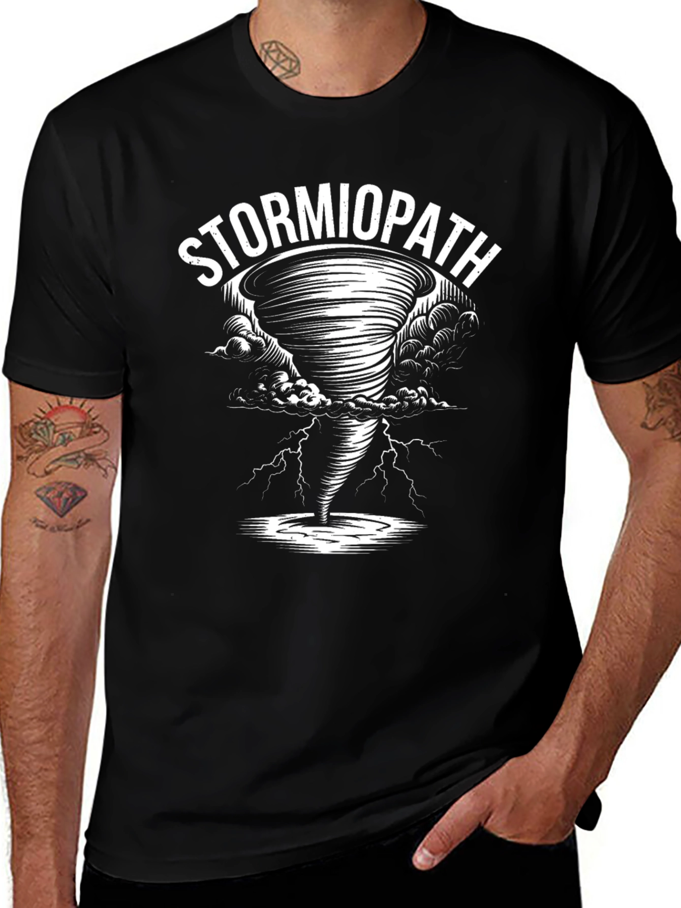 Stormiopath Tornado Graphic Black T-Shirt