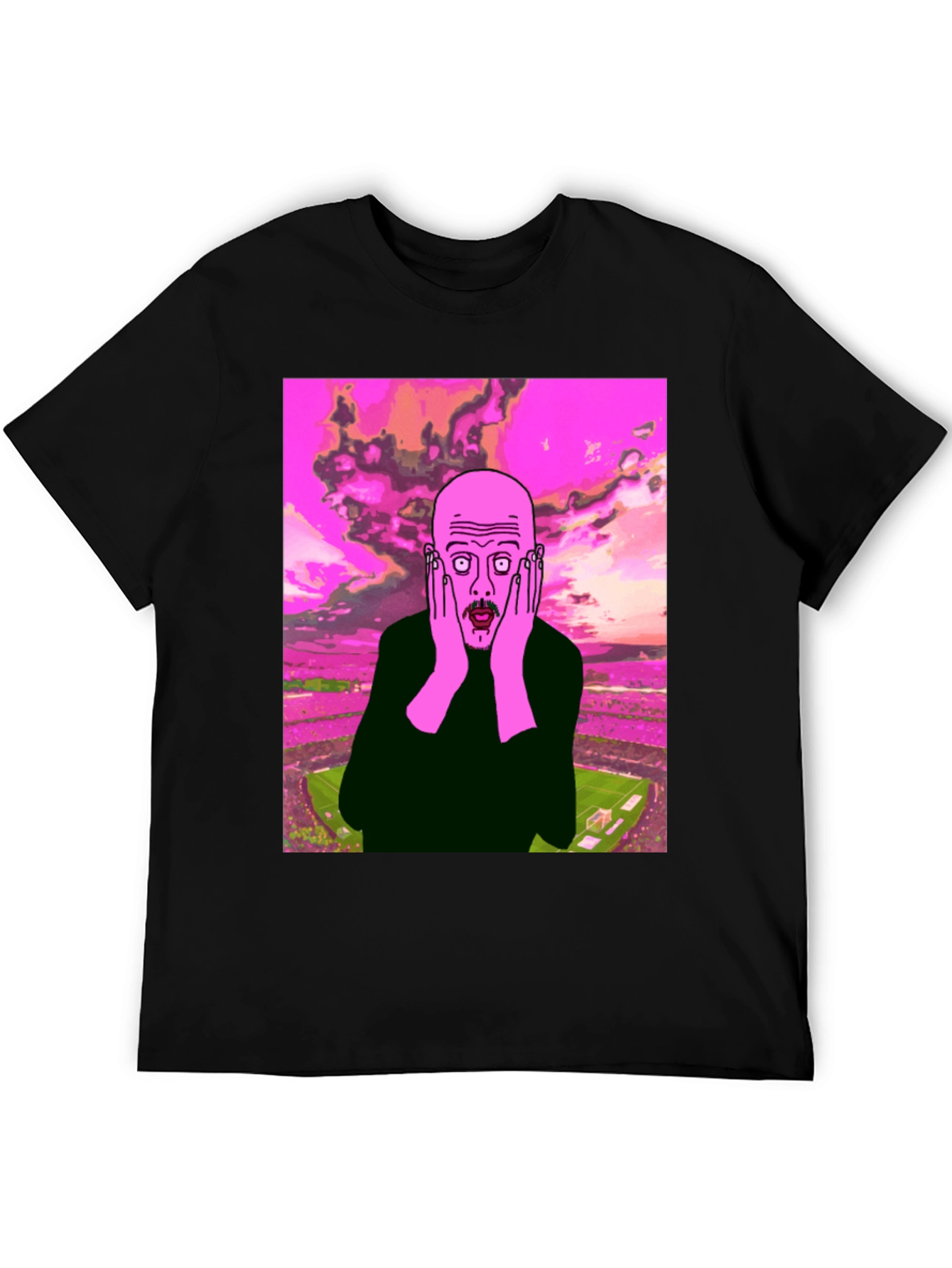 Surprised Guy Graphic Tee - Black