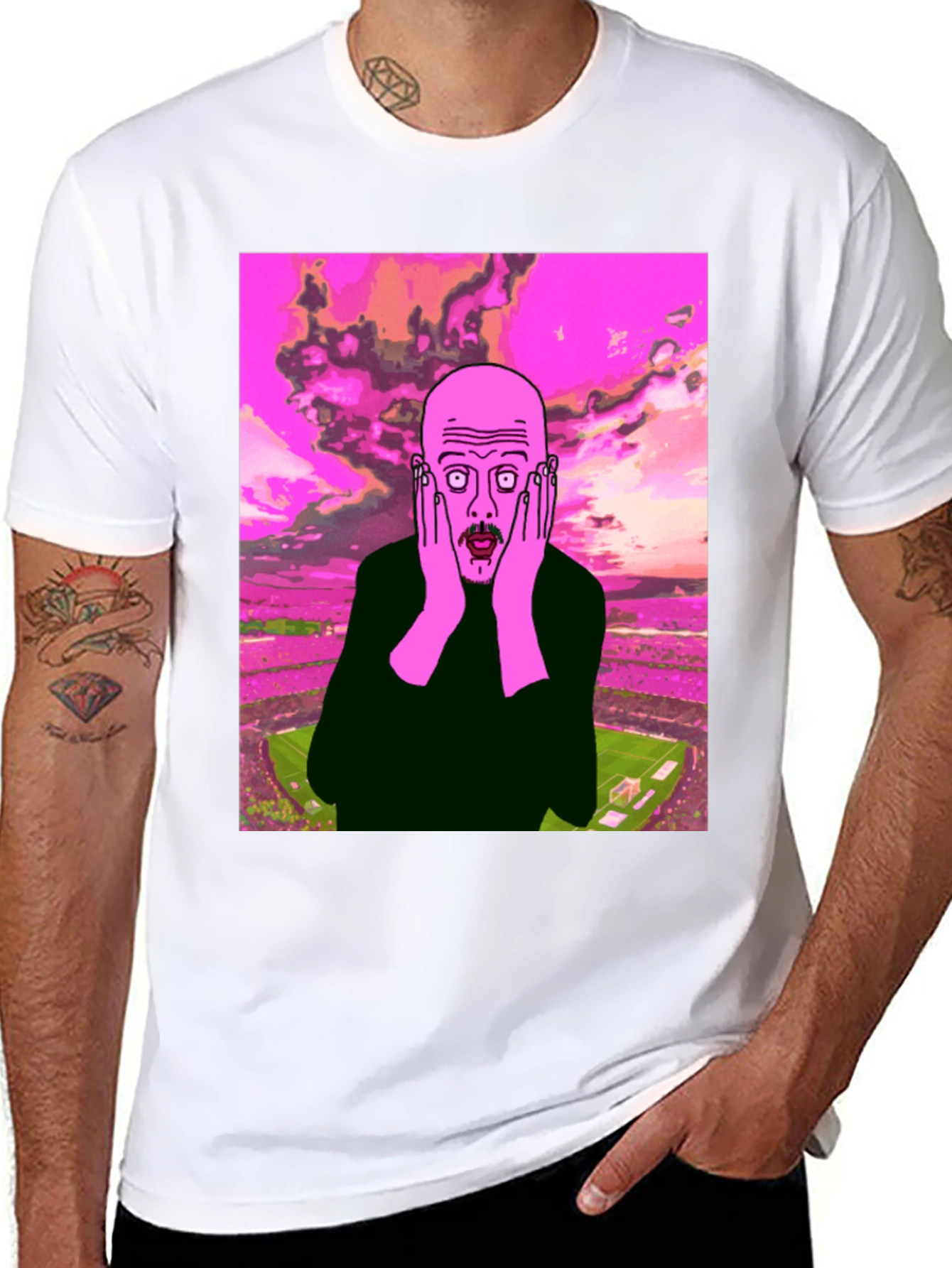 Surprised Guy Graphic Tee - Black
