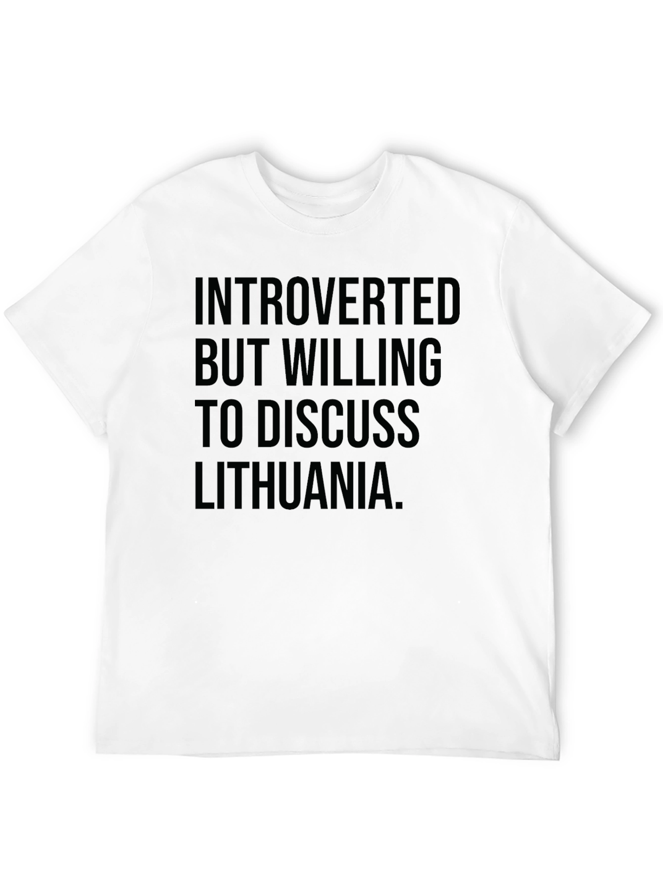 Introverted Lithuania Tee -  Funny Statement T-Shirt
