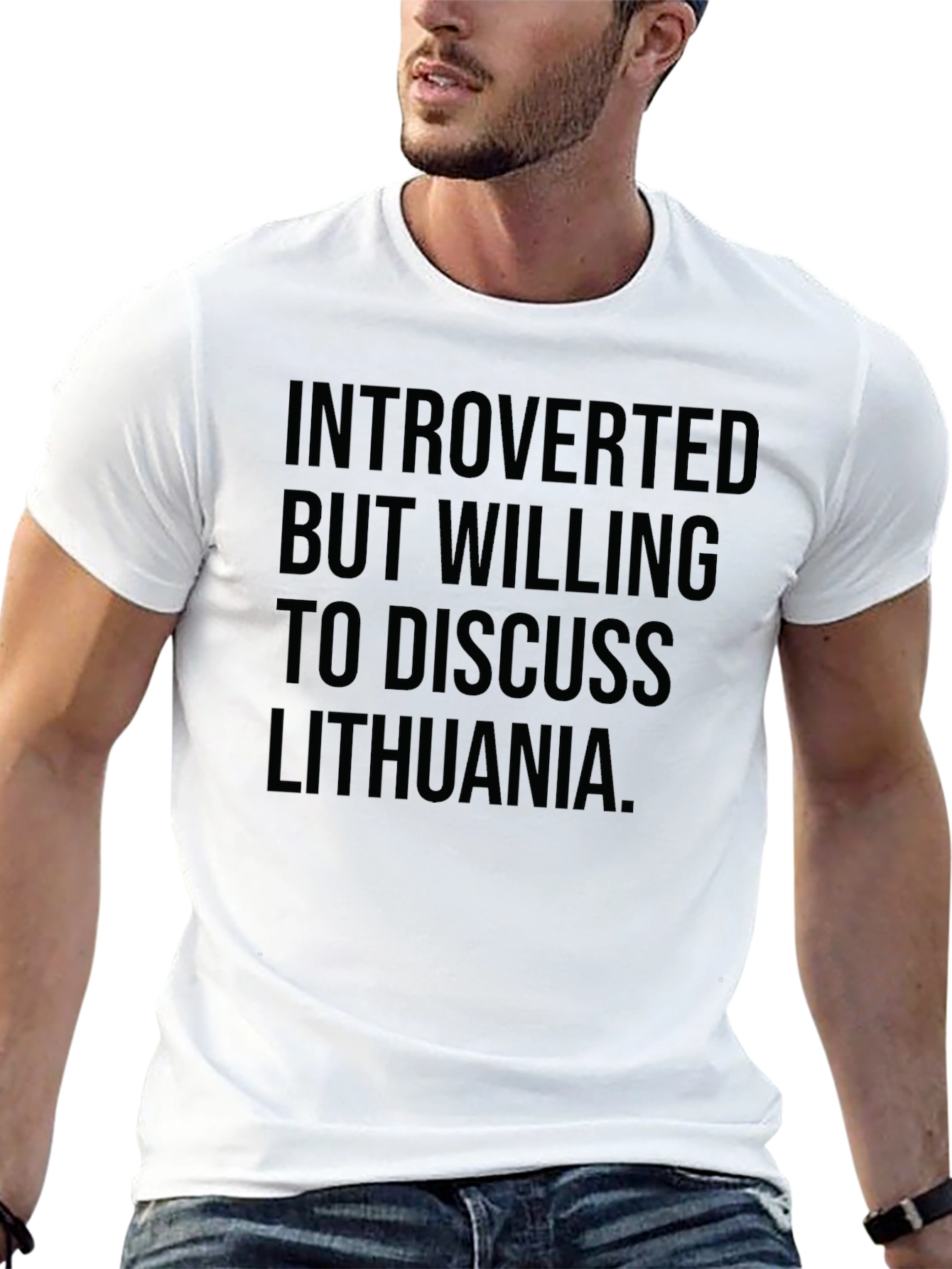 Introverted Lithuania Tee -  Funny Statement T-Shirt