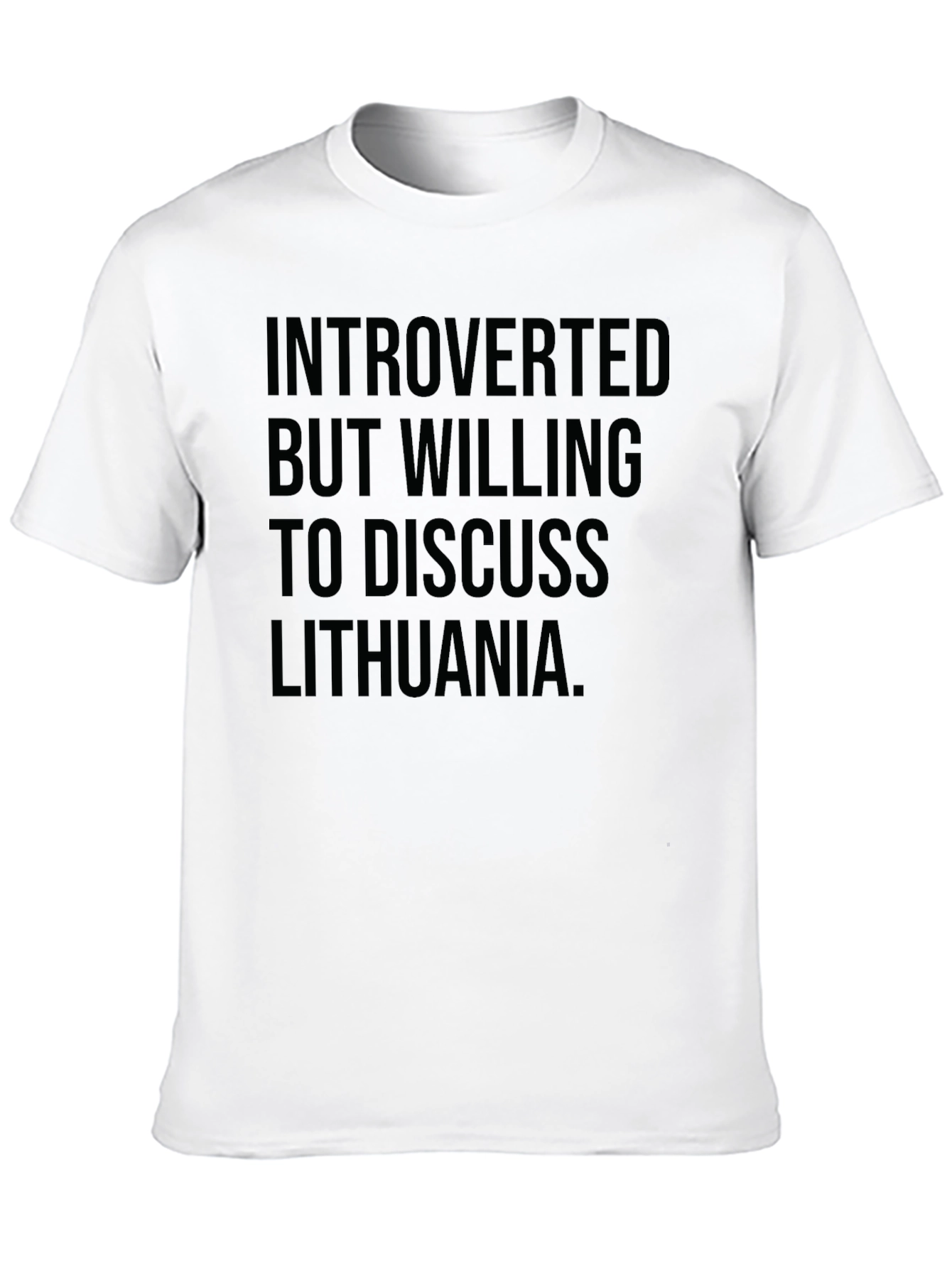 Introverted Lithuania Tee -  Funny Statement T-Shirt