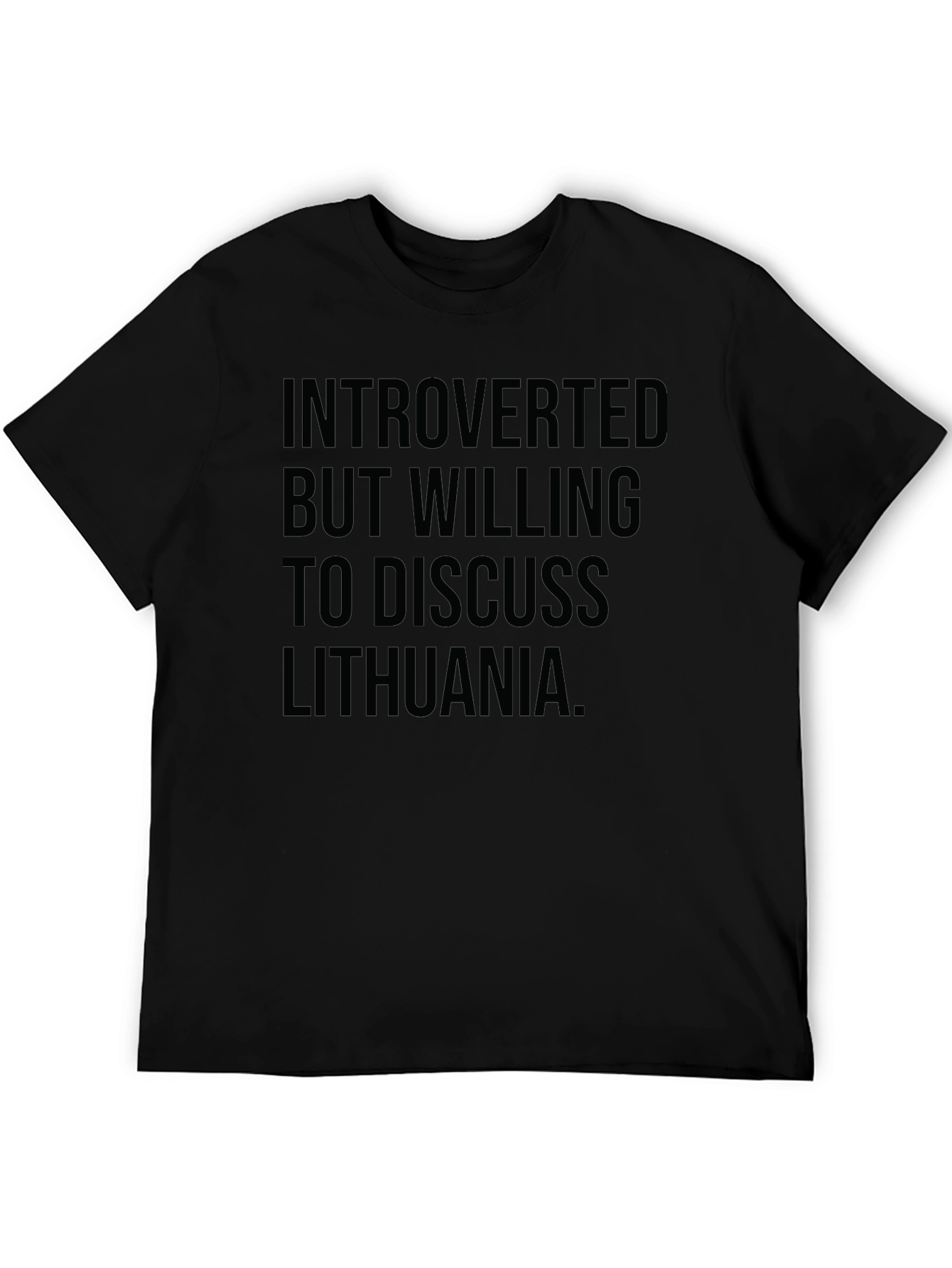 Introverted Lithuania Tee -  Funny Statement T-Shirt