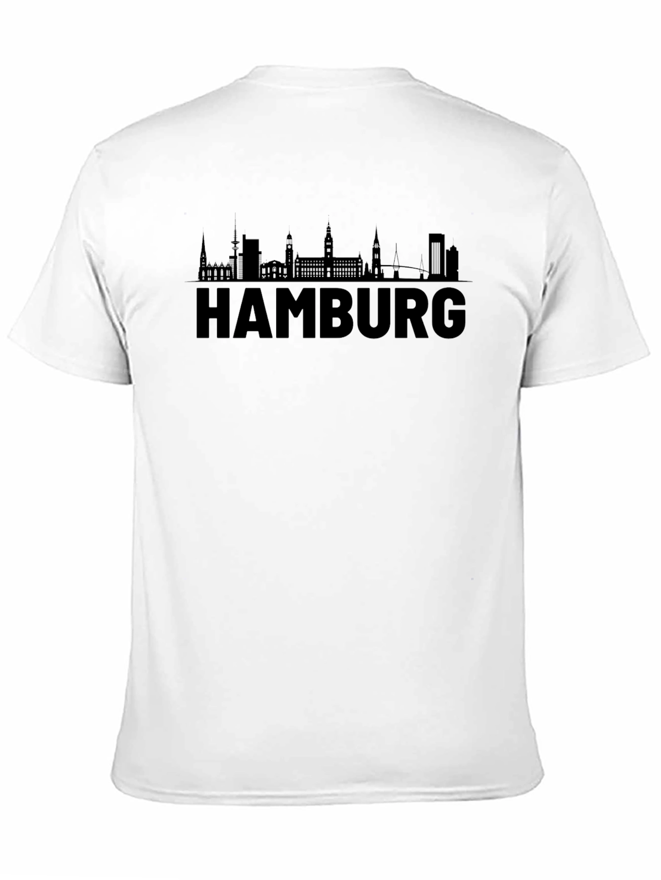 Hamburg Skyline Black T-Shirt