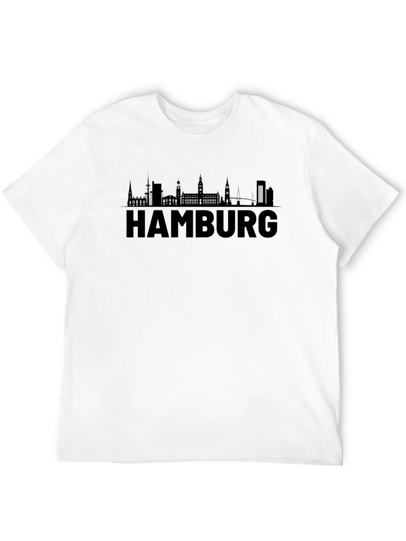 Hamburg Skyline Black T-Shirt