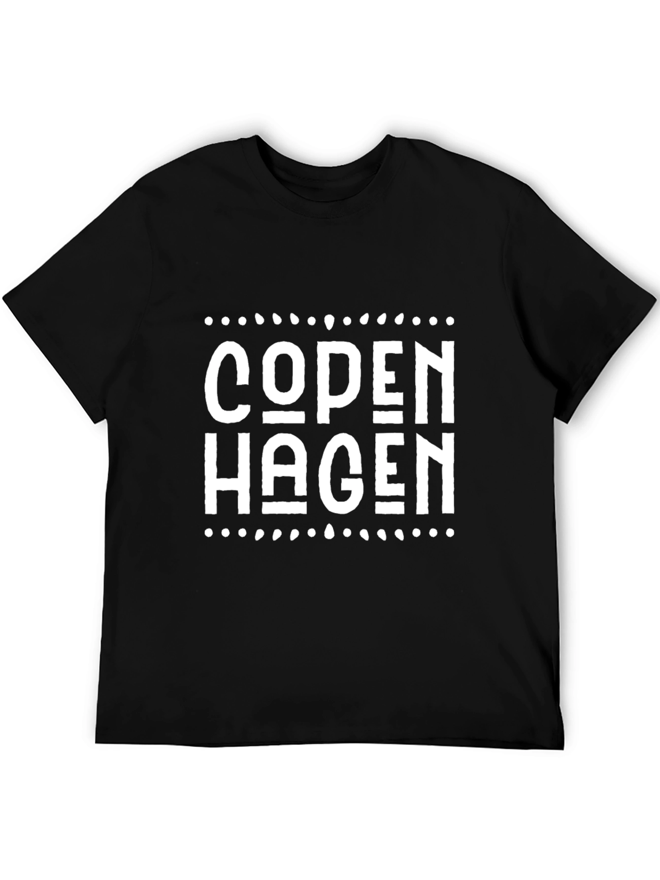 Copenhagen Graphic Tee - Black Crew Neck T-Shirt