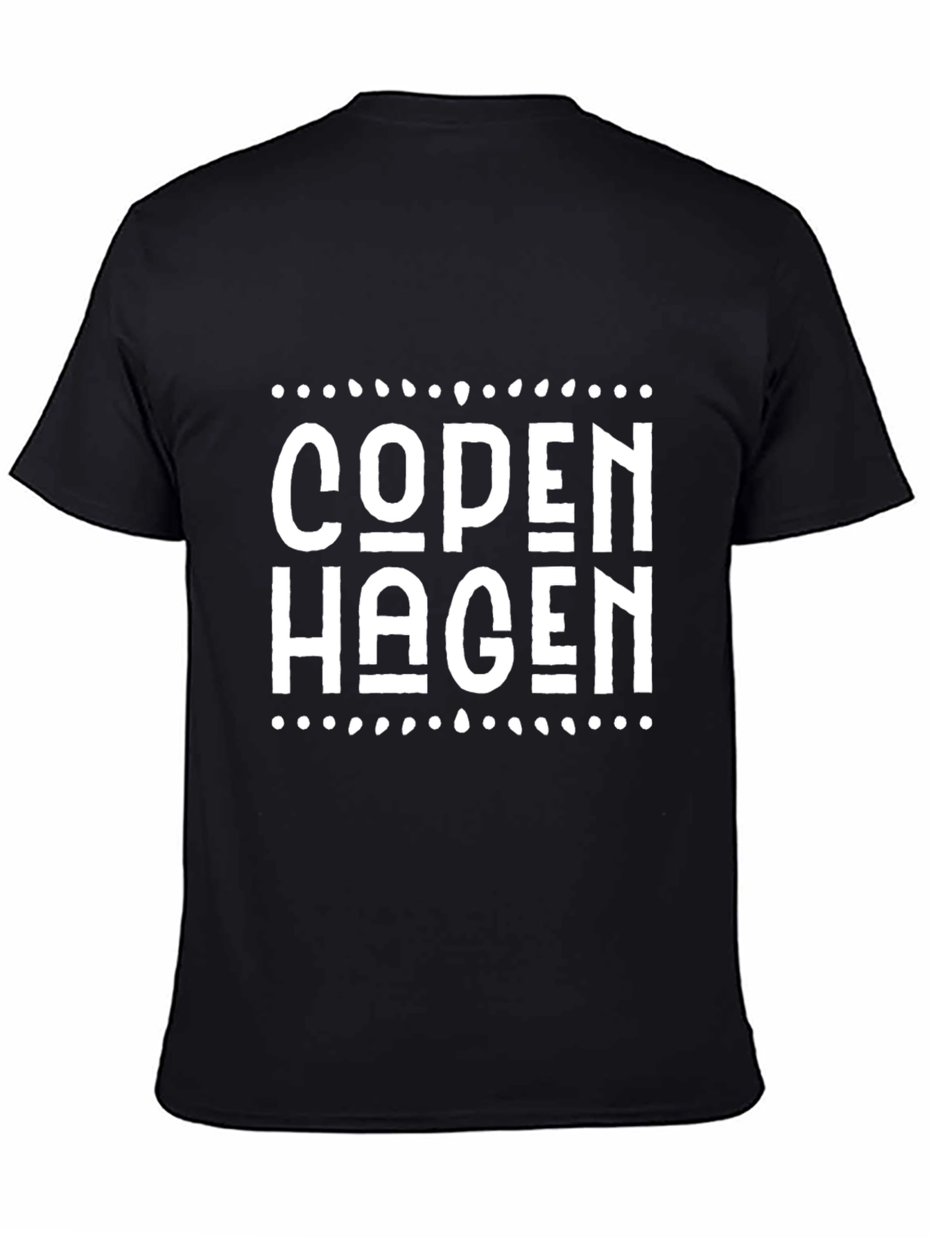 Copenhagen Graphic Tee - Black Crew Neck T-Shirt