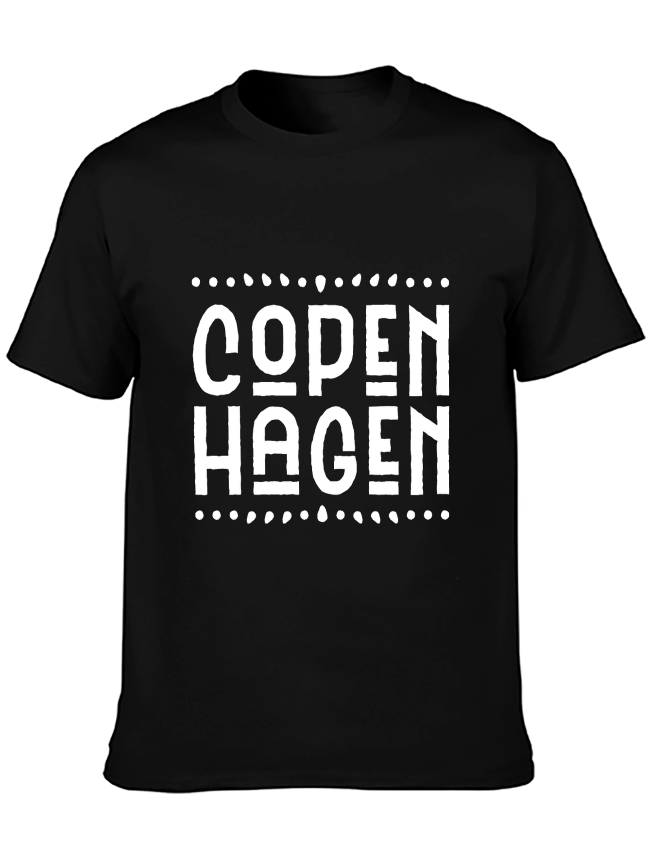 Copenhagen Graphic Tee - Black Crew Neck T-Shirt