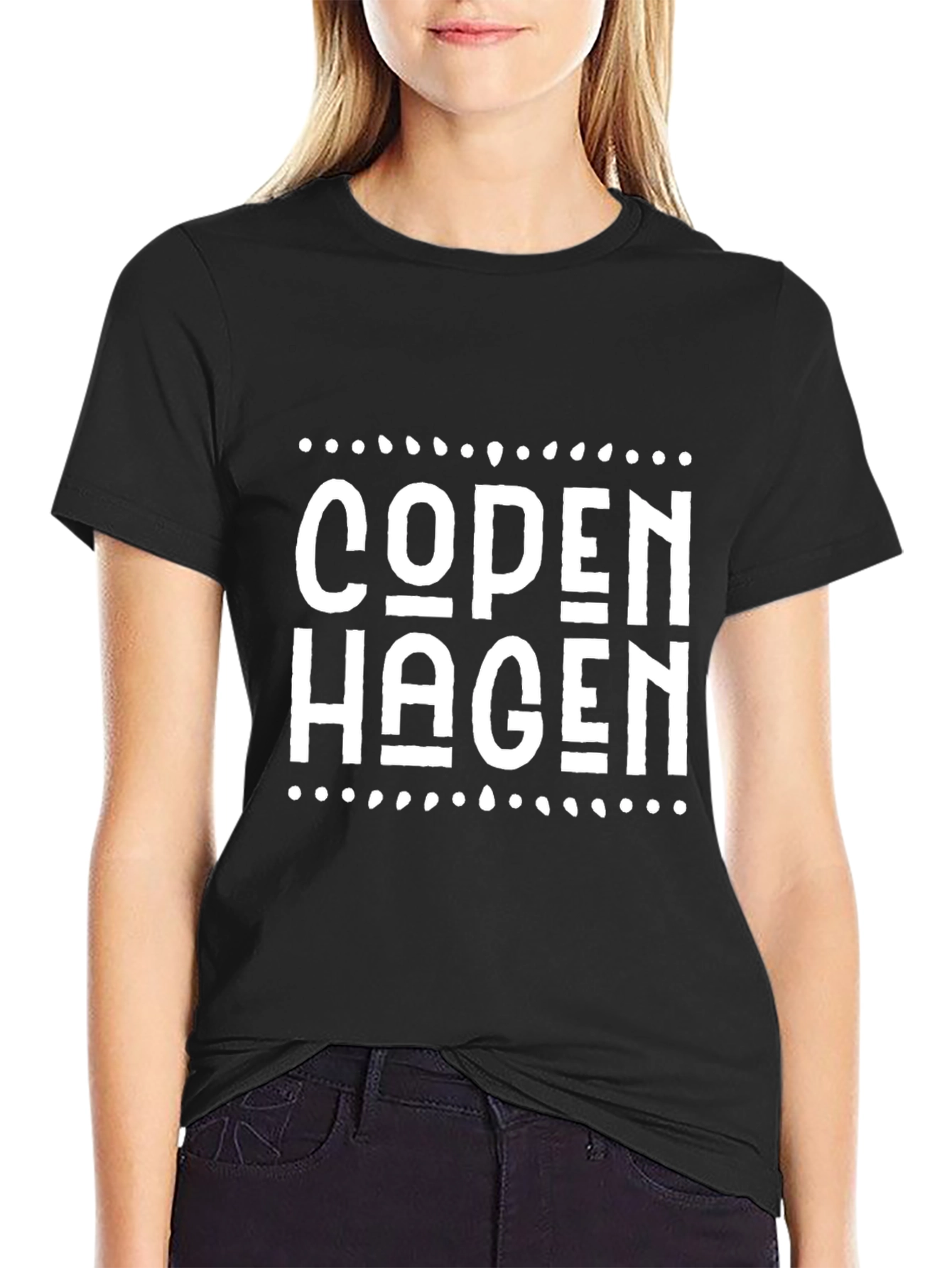 Copenhagen Graphic Tee - Black Crew Neck T-Shirt