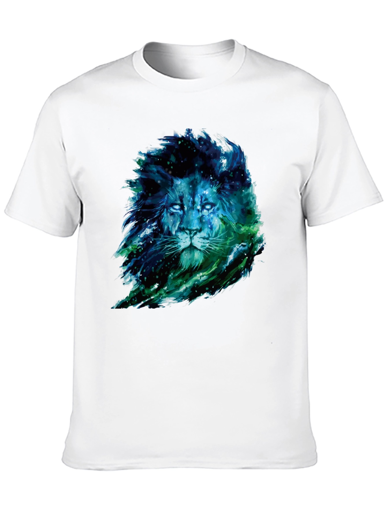 Lion Nebula Graphic Print Black T-Shirt
