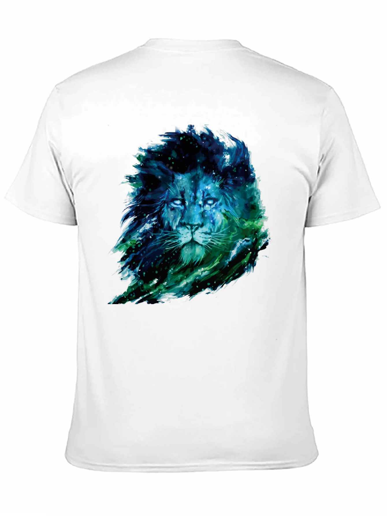 Lion Nebula Graphic Print Black T-Shirt