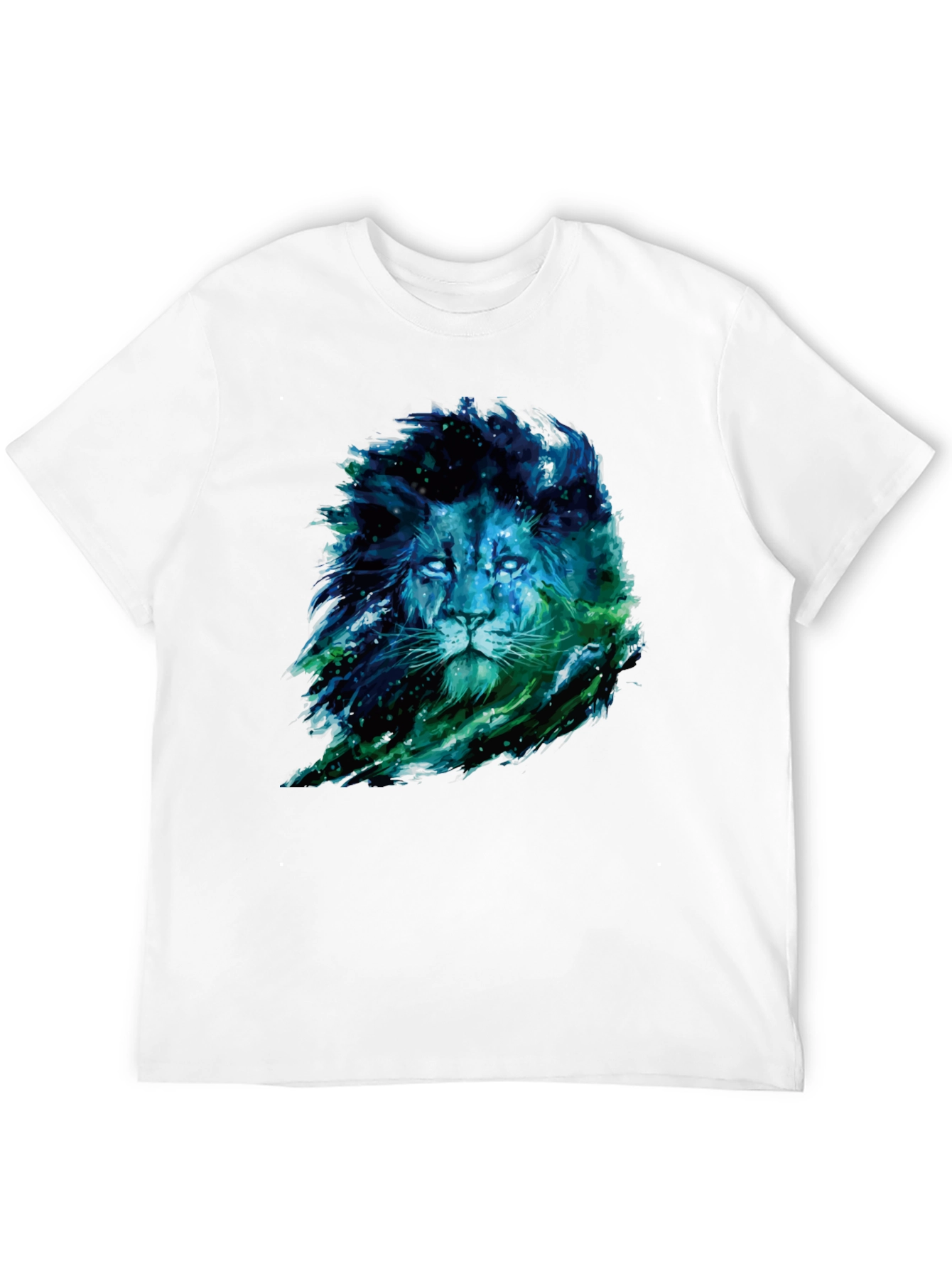 Lion Nebula Graphic Print Black T-Shirt