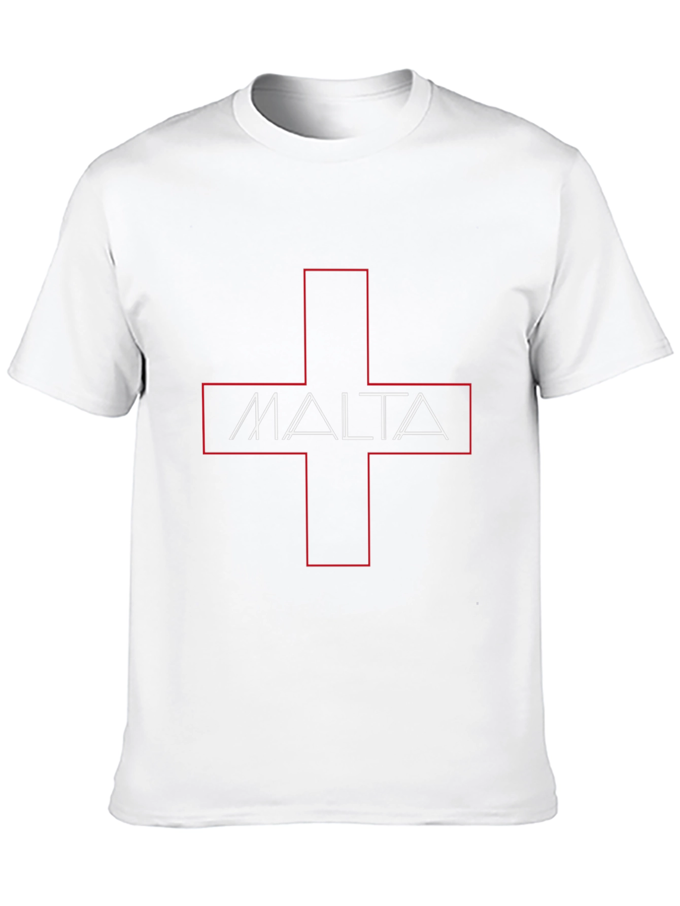 Malta T-Shirt with Red Cross Design - Classic Fit