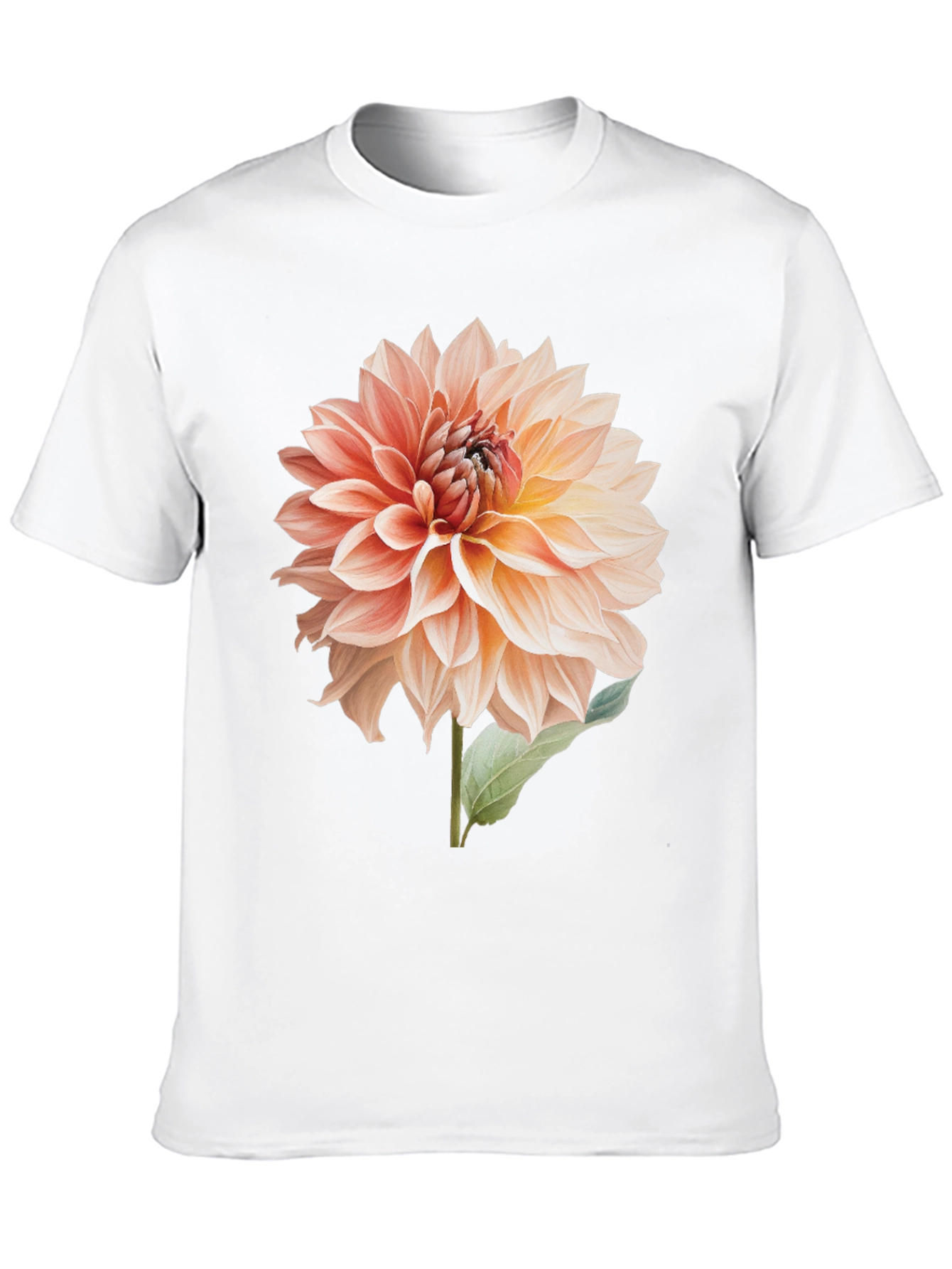 Floral Dahlia Graphic T-Shirt - Black