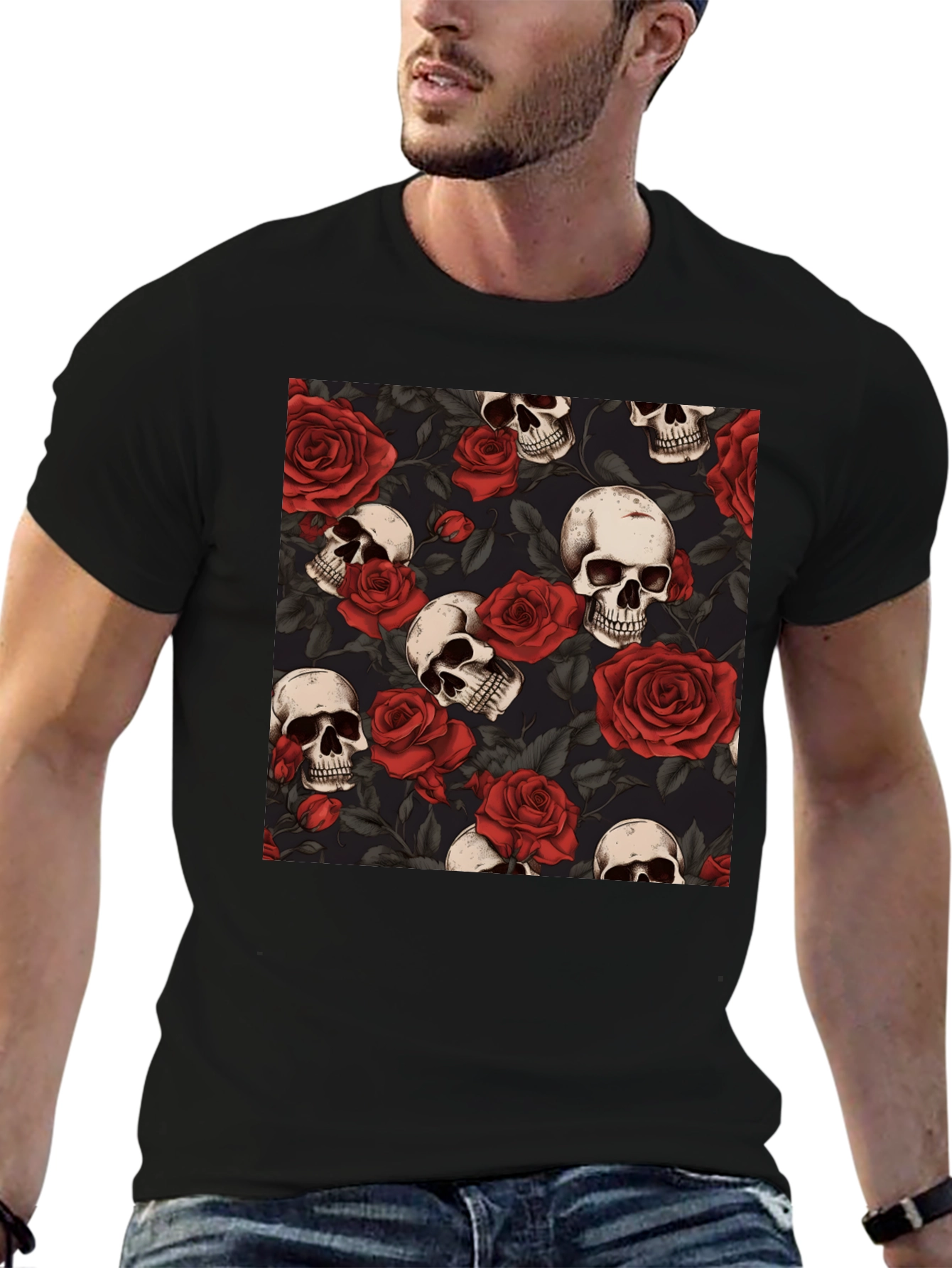 Skulls and Roses Graphic Tee