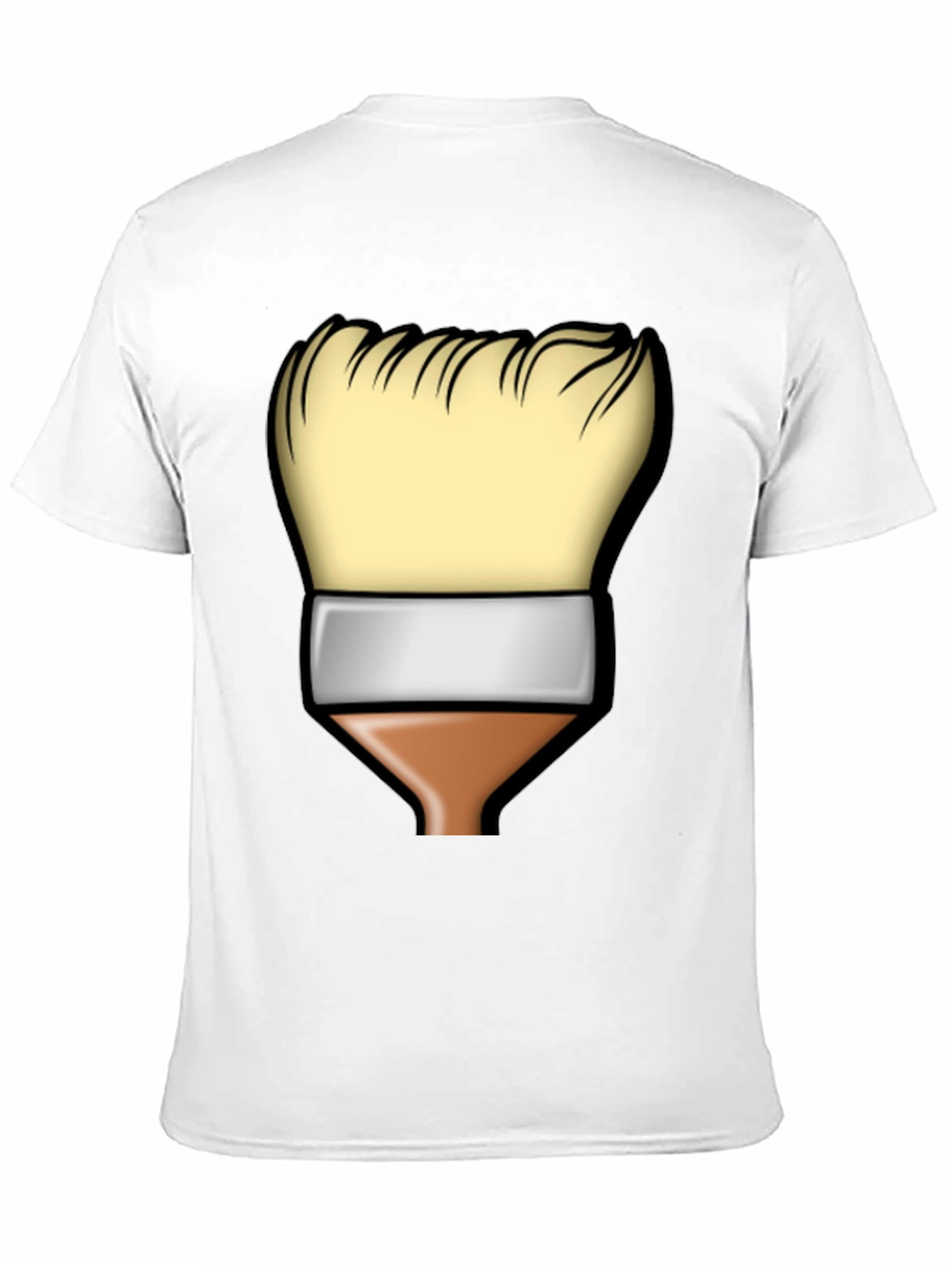 Paint Brush Graphic Tee - Artistic Black T-Shirt