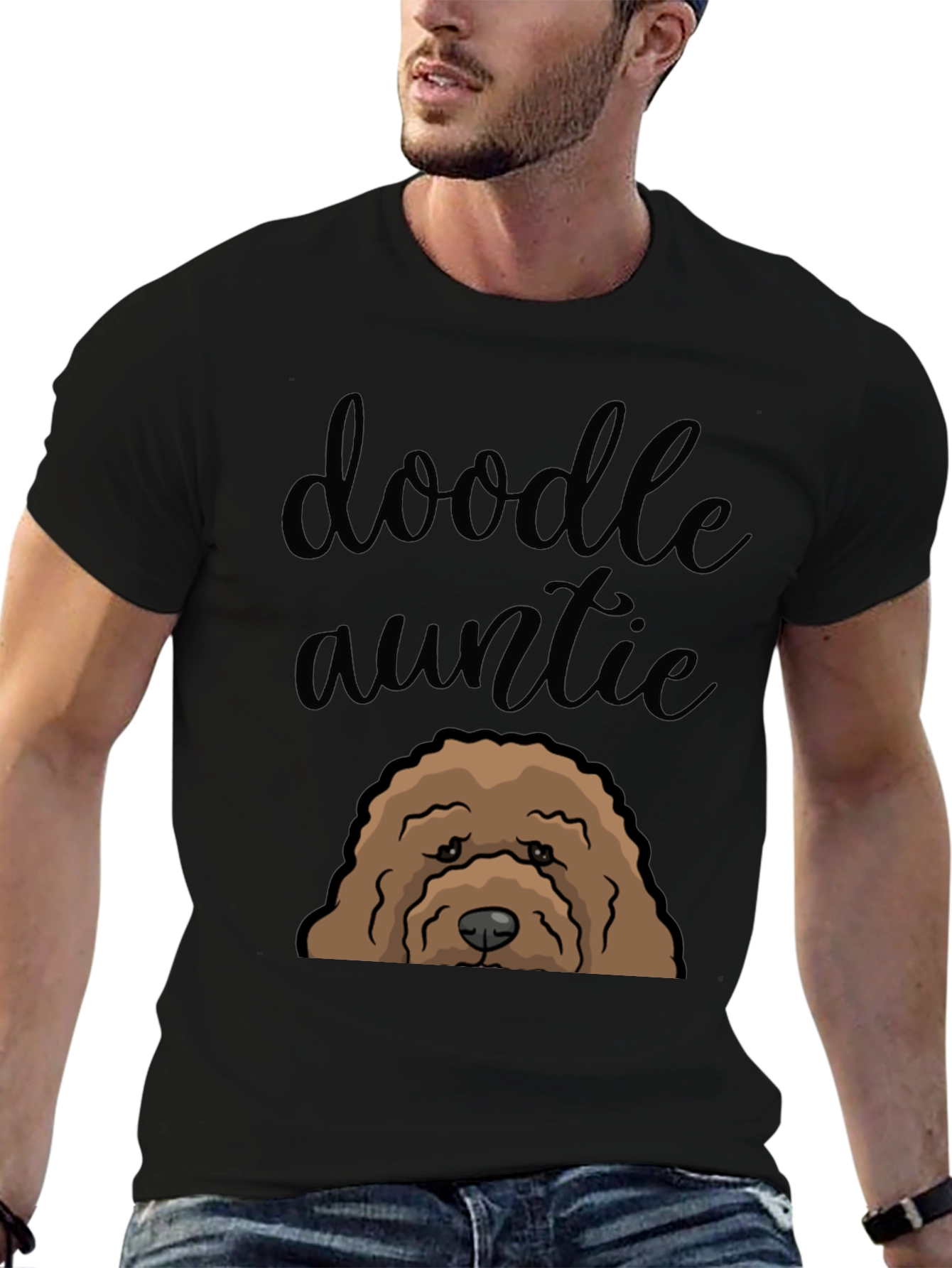 Doodle Auntie Dog Graphic T-Shirt