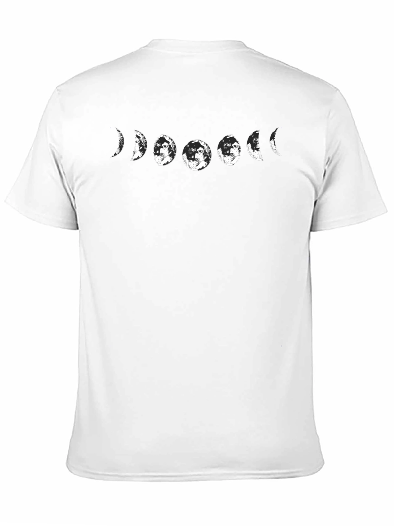 Lunar Phases Graphic Tee - Black Cotton