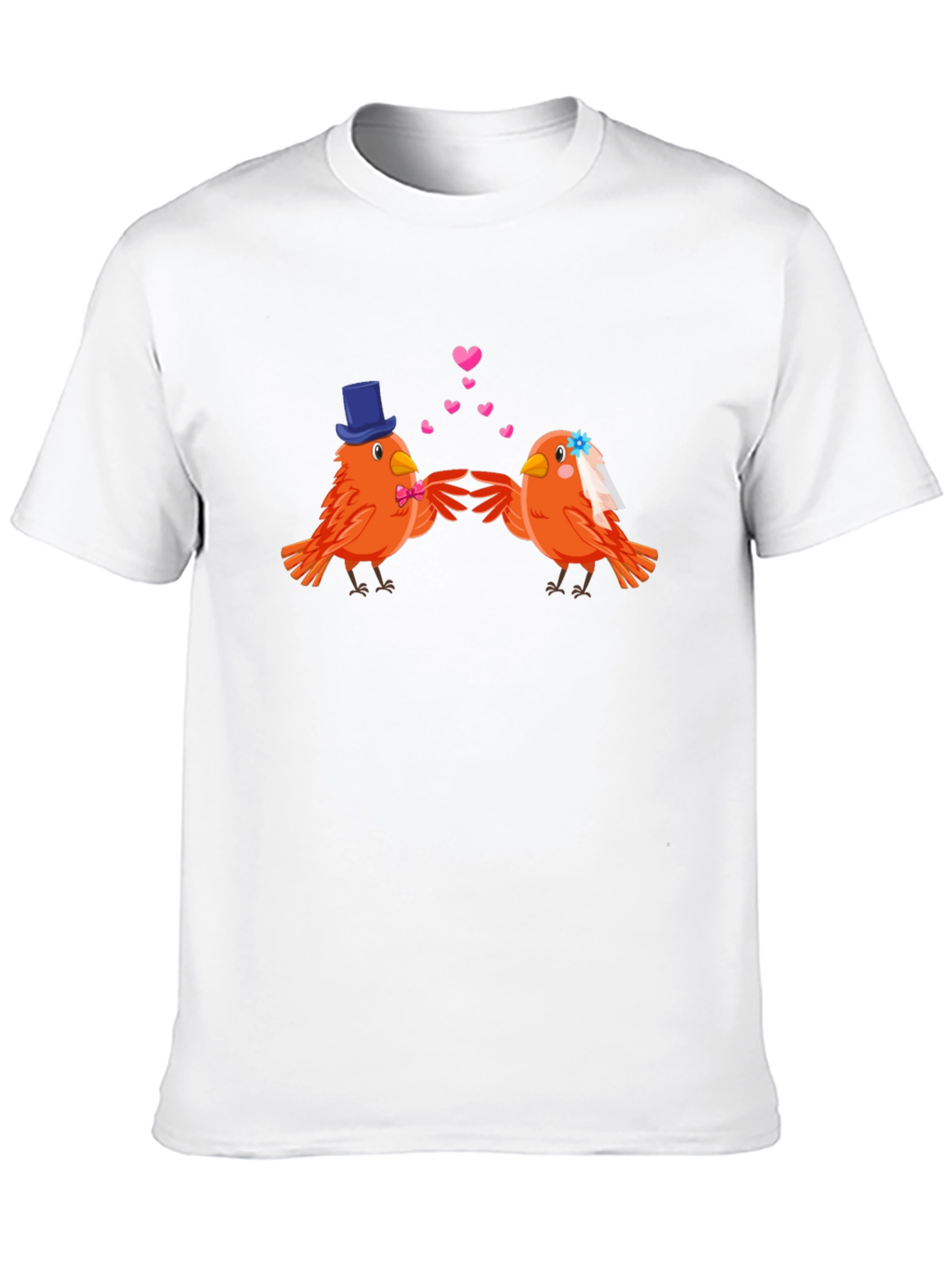 Love Birds Wedding T-Shirt - Cute Couple Tee