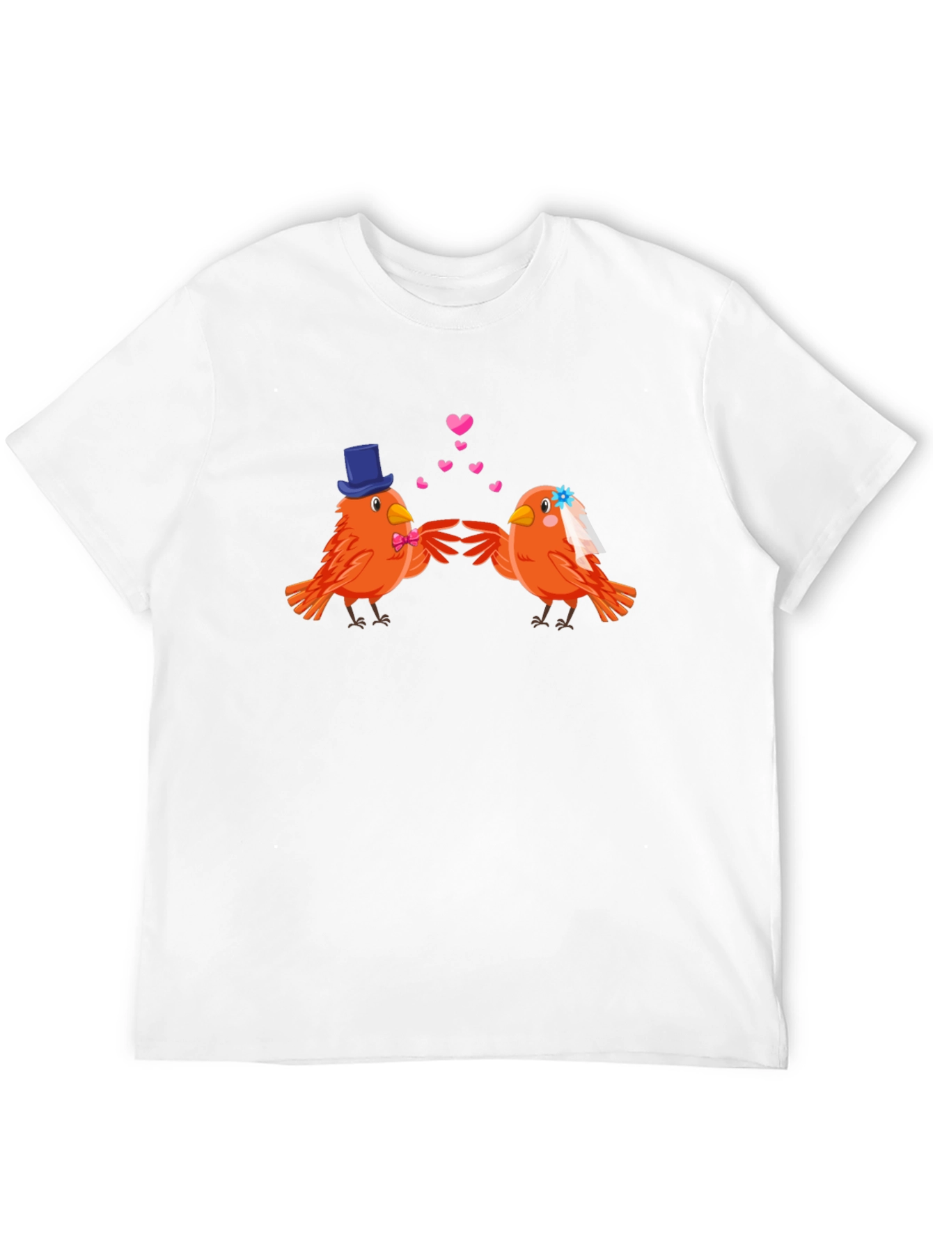 Love Birds Wedding T-Shirt - Cute Couple Tee