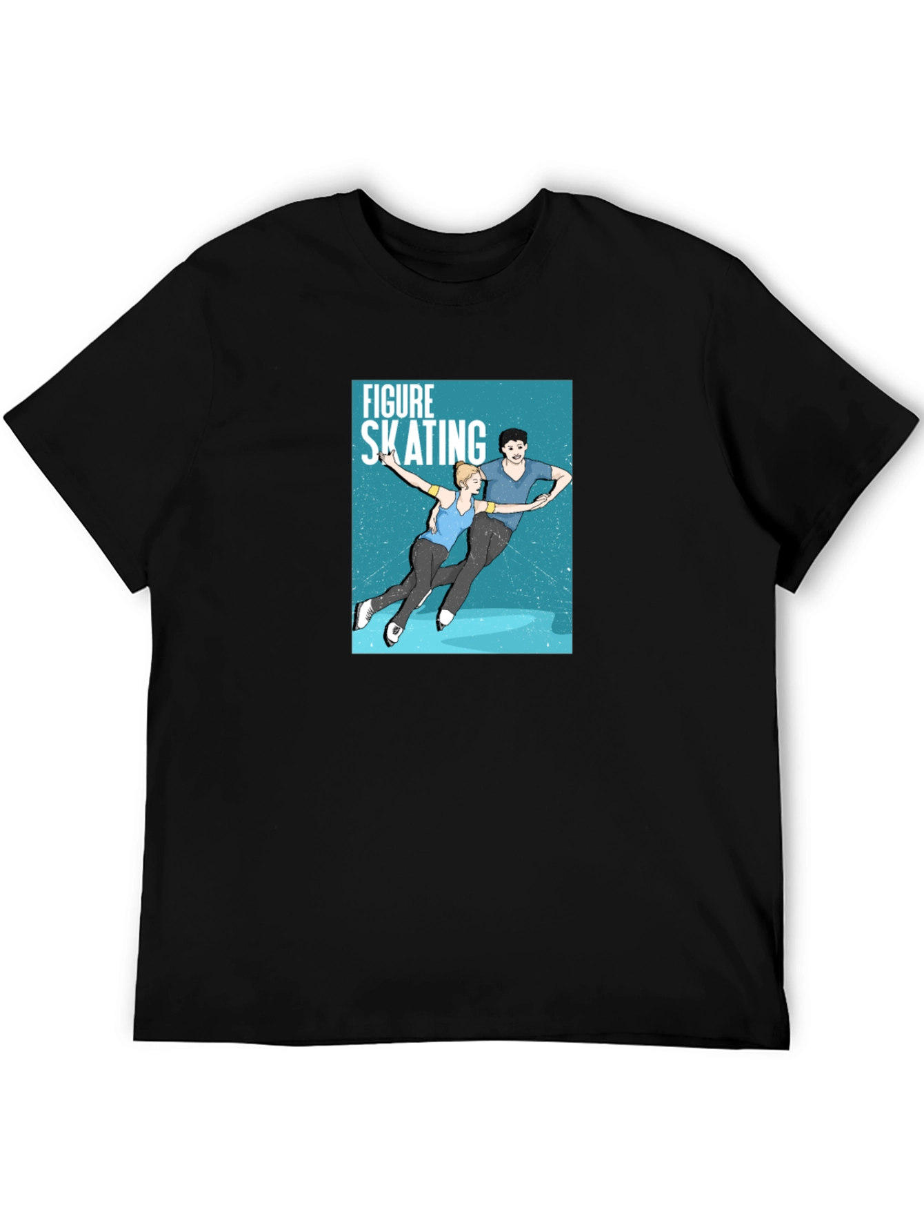 Figure Skating Graphic Tee - Black Unisex T-Shirt