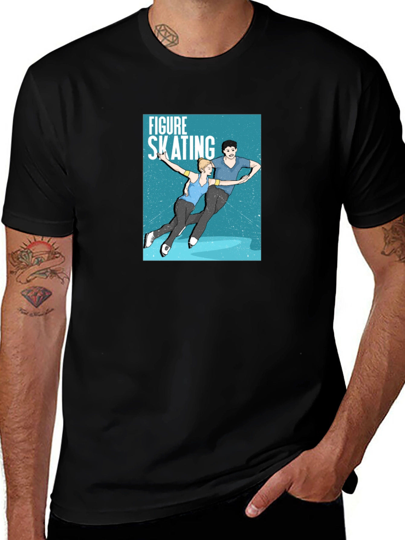 Figure Skating Graphic Tee - Black Unisex T-Shirt