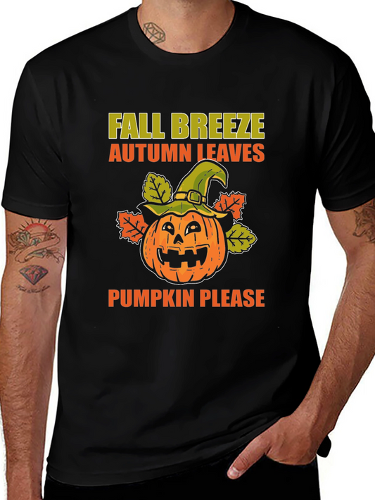 Fall Breeze Pumpkin Leaves T-Shirt