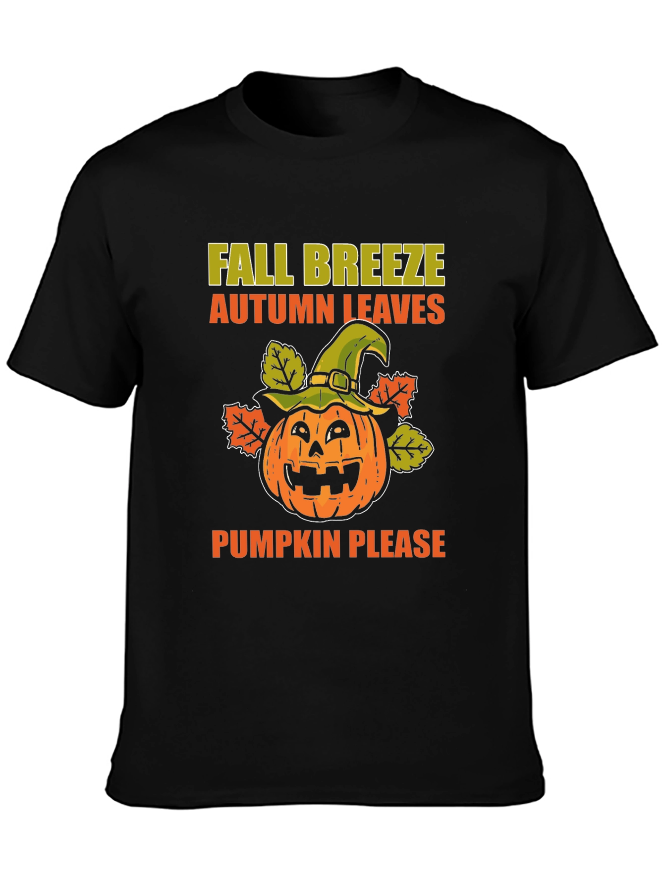 Fall Breeze Pumpkin Leaves T-Shirt