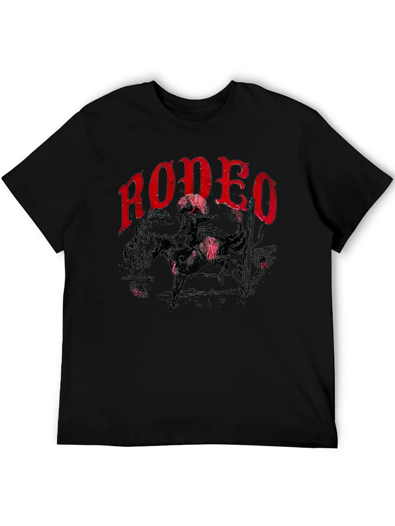 Rodeo Graphic Print T-Shirt - Western Style