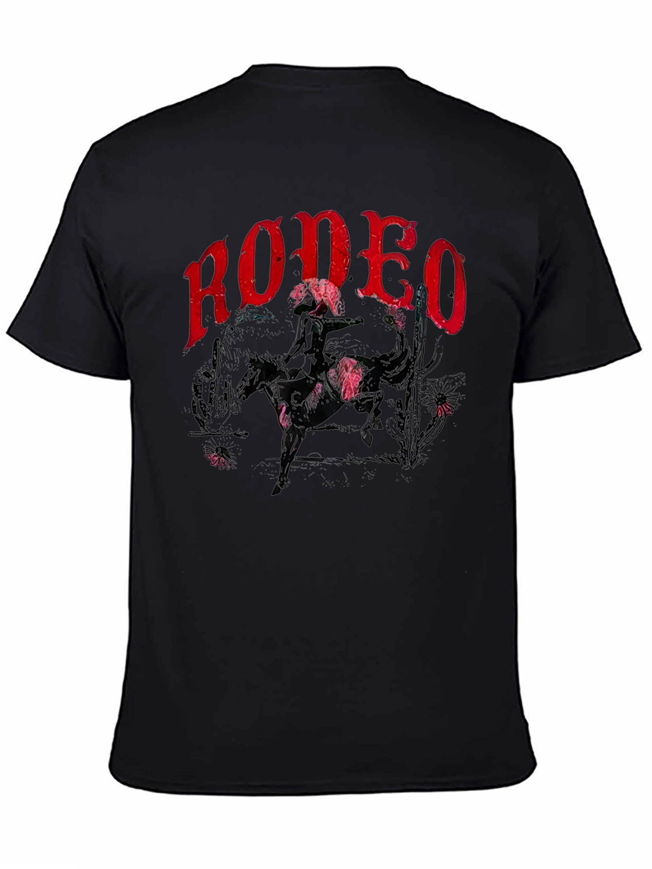 Rodeo Graphic Print T-Shirt - Western Style