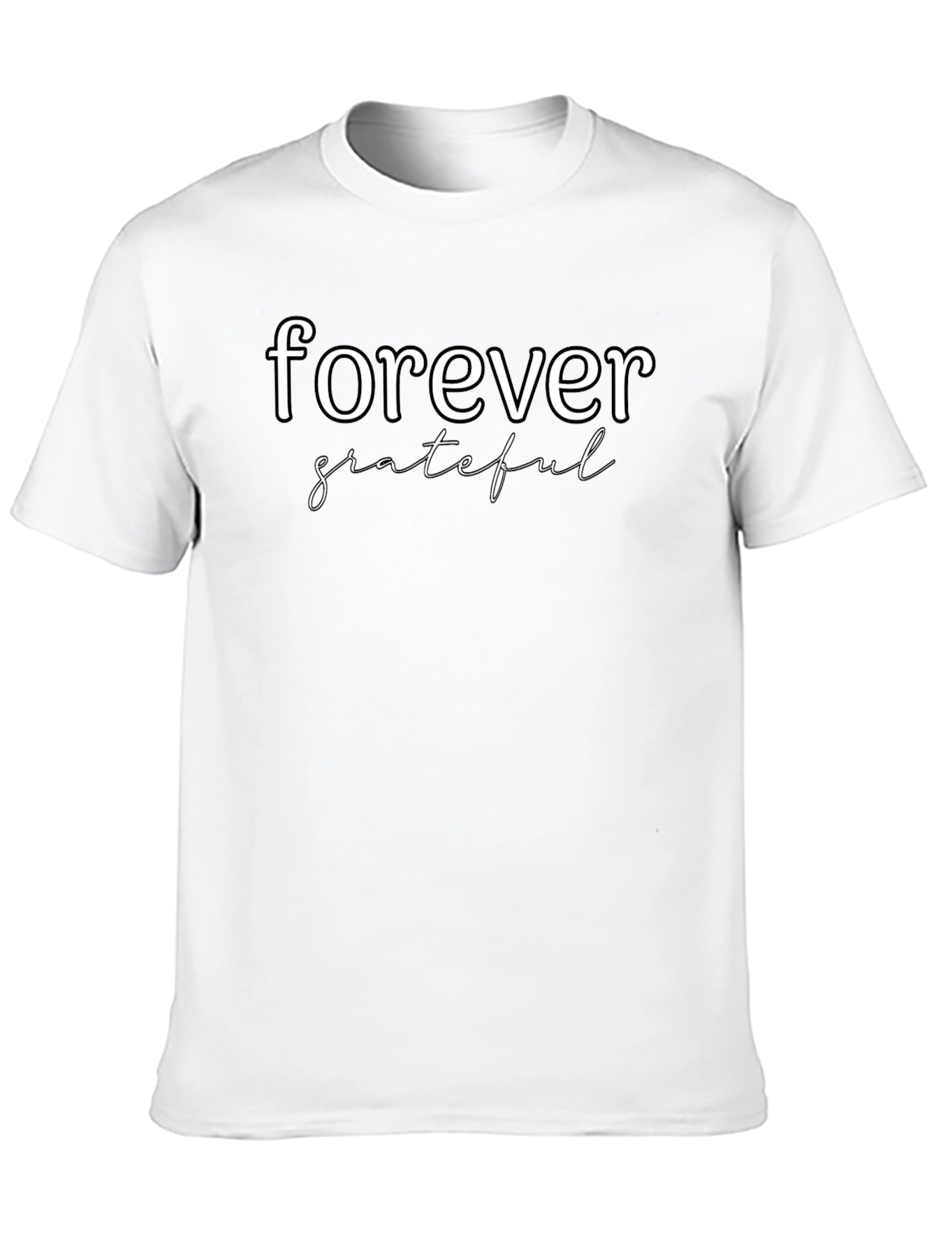 Forever Grateful Graphic Tee - Soft Black Shirt