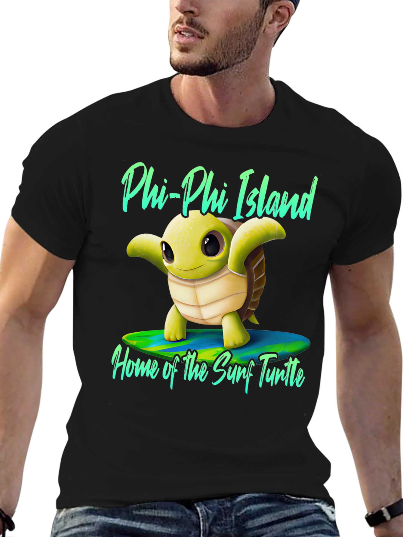 Phi Phi Island Surf Turtle Graphic Tee