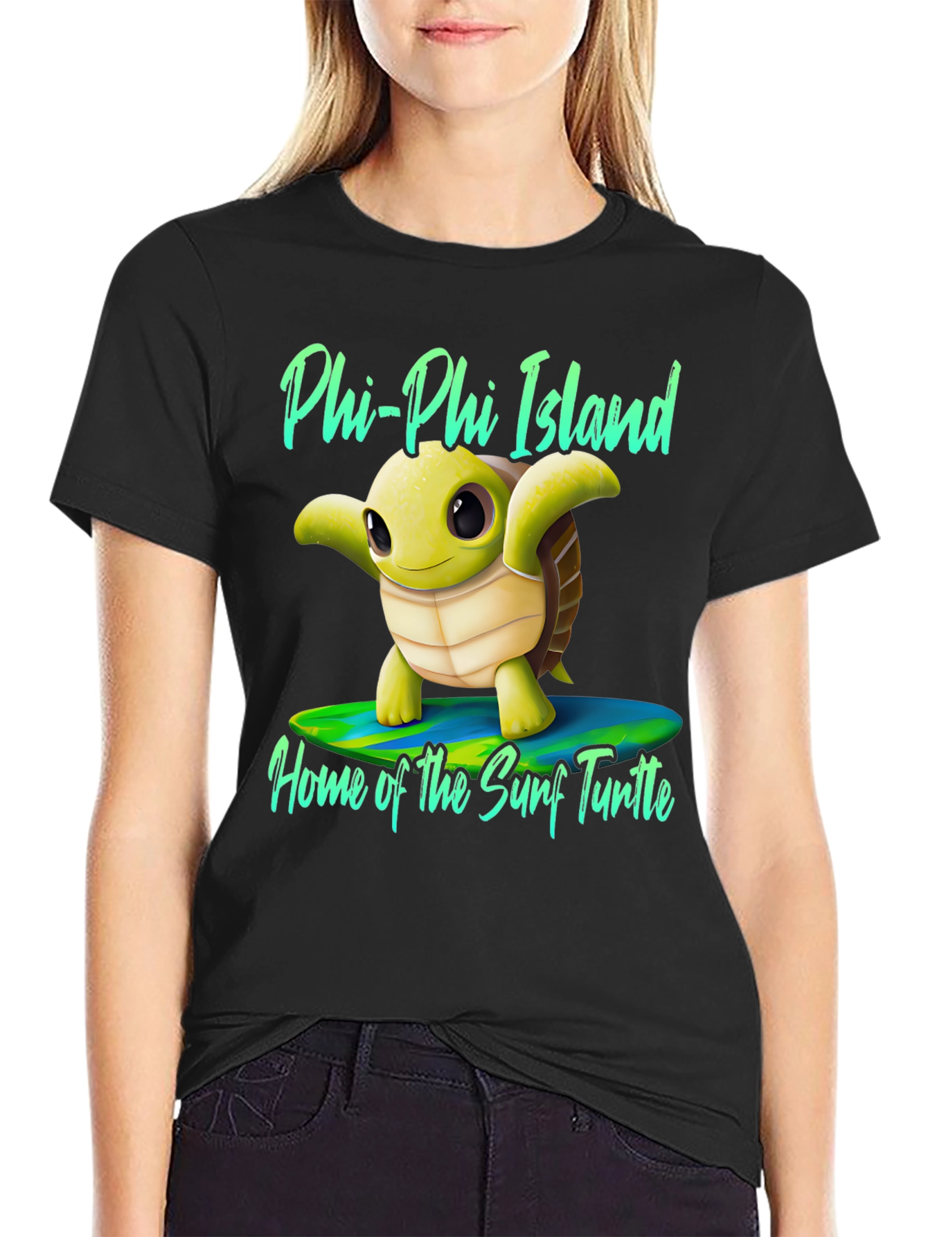 Phi Phi Island Surf Turtle Graphic Tee