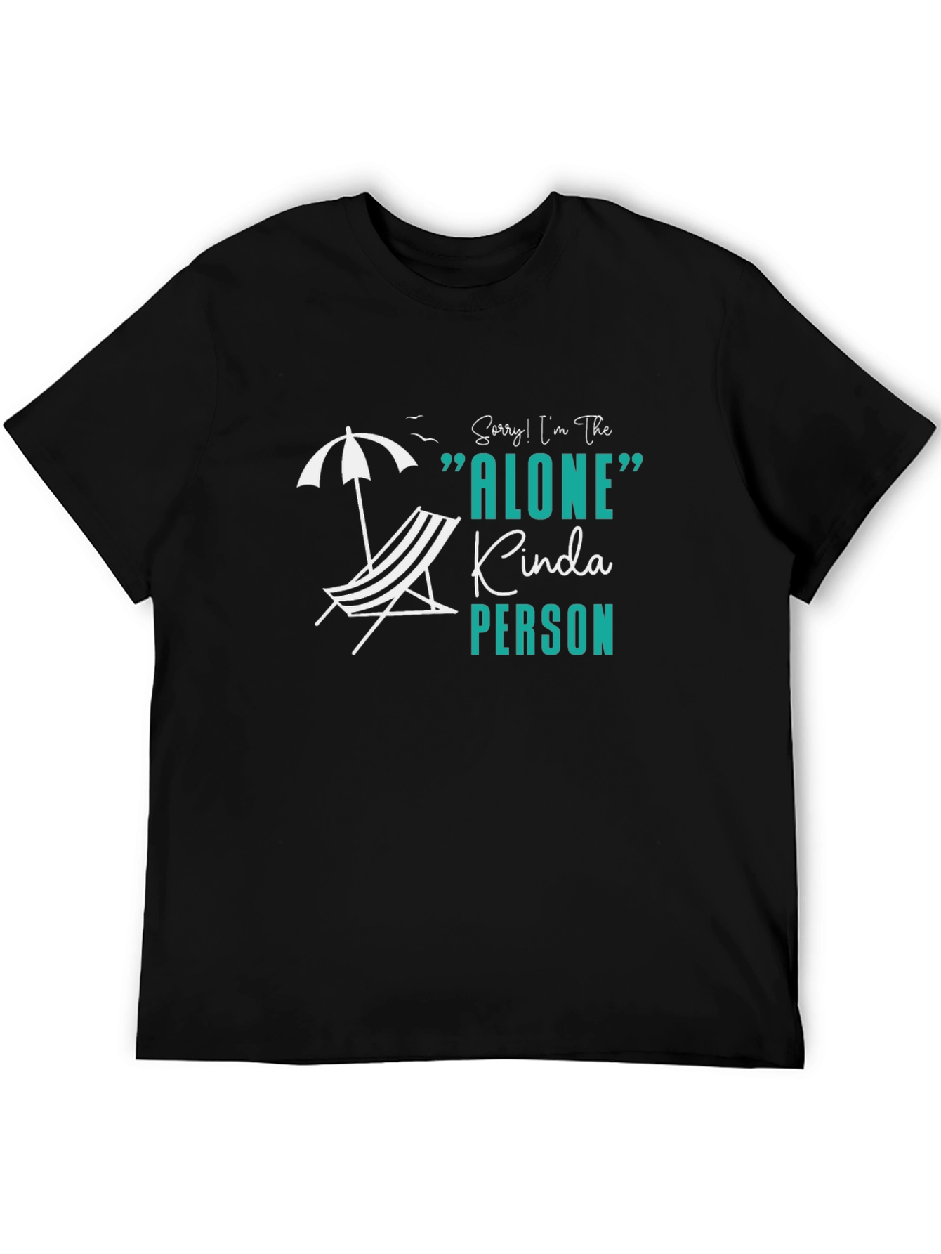 Alone Kinda Person Graphic Tee - Black