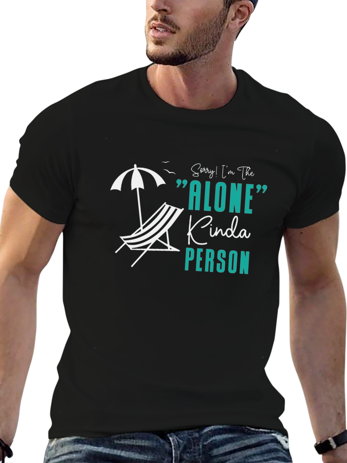Alone Kinda Person Graphic Tee - Black