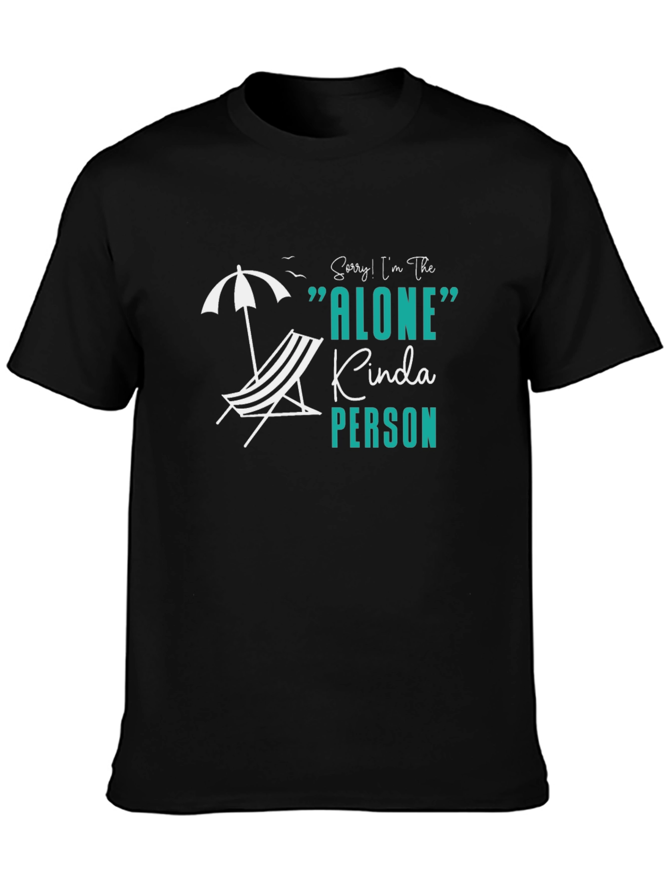Alone Kinda Person Graphic Tee - Black
