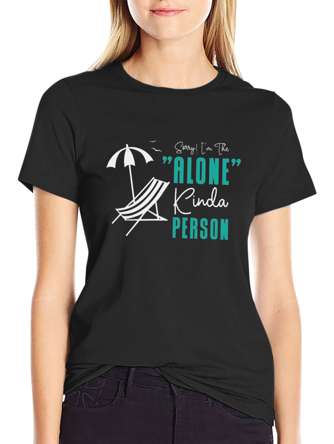 Alone Kinda Person Graphic Tee - Black