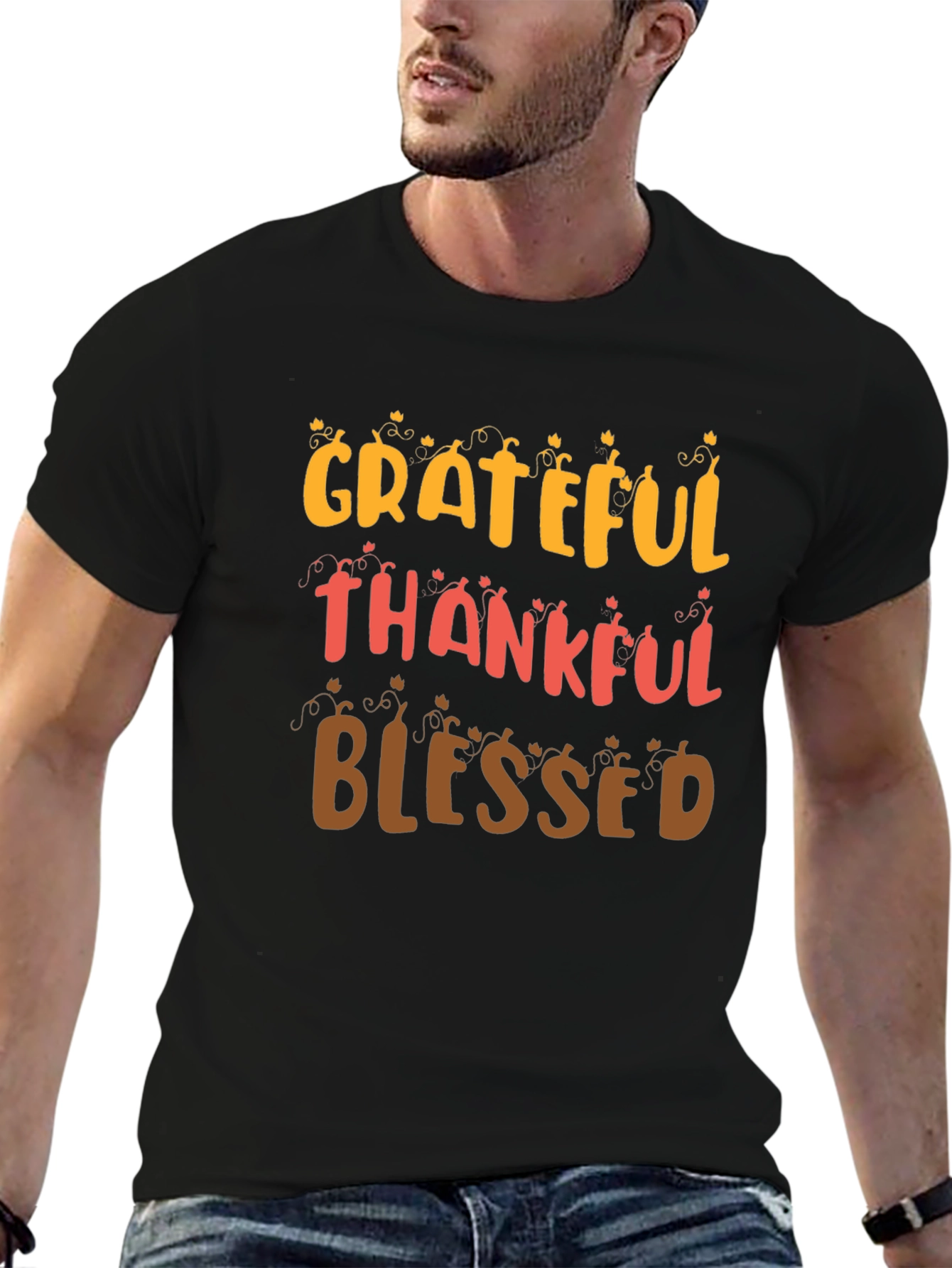Grateful Thankful Blessed Fall T-Shirt