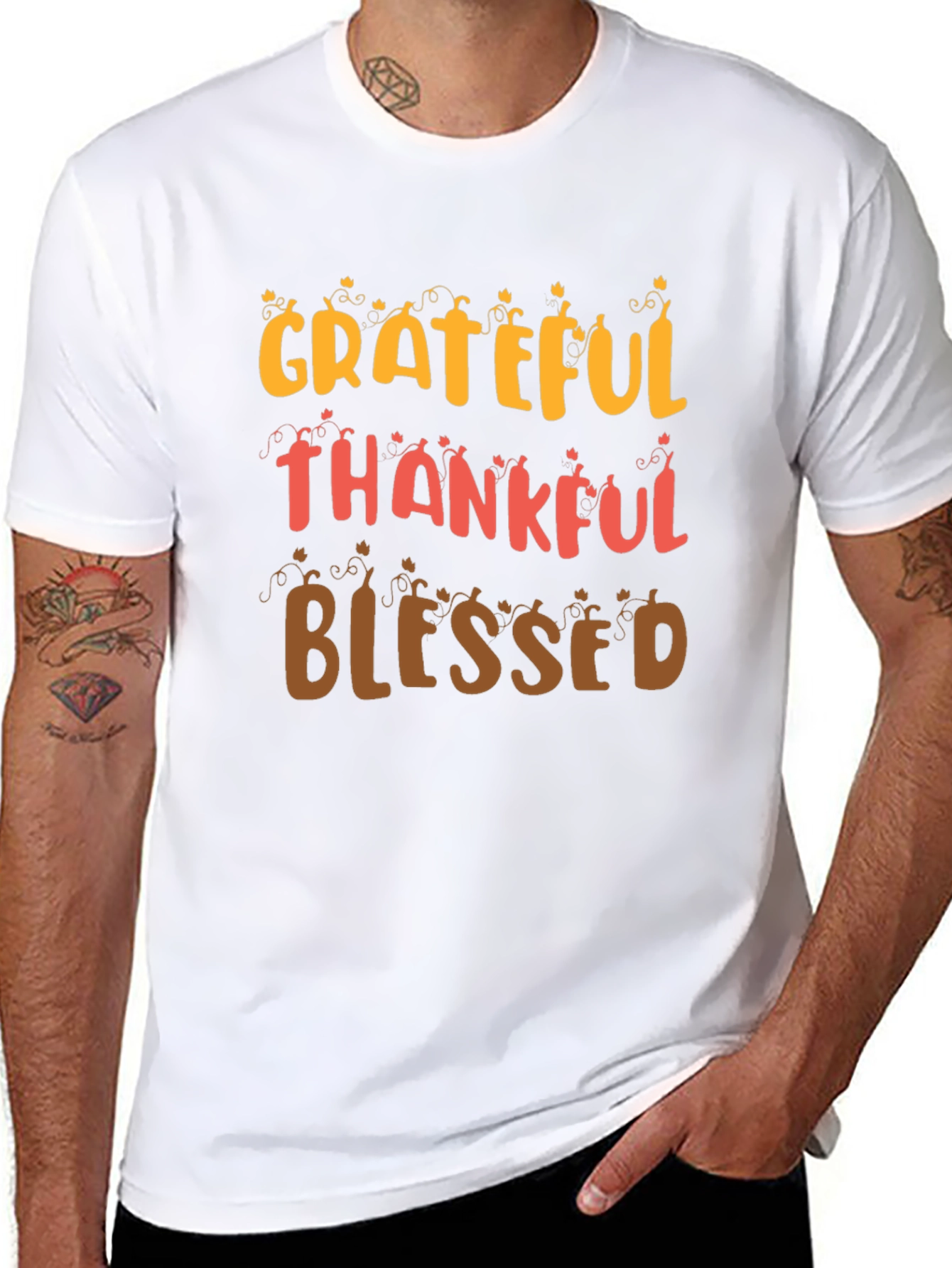Grateful Thankful Blessed Fall T-Shirt